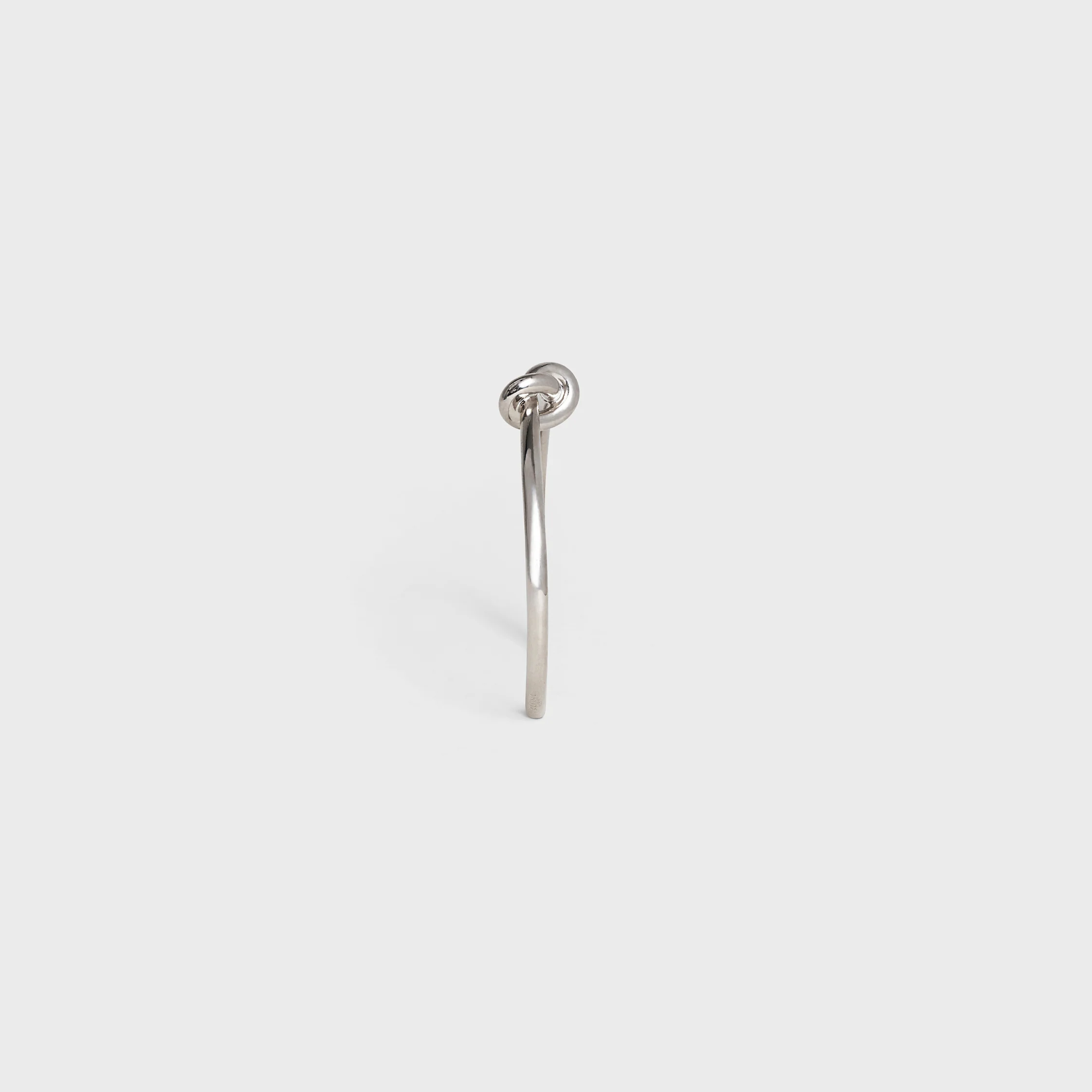 Knot extra-thin bracelet in brass with rhodium finish