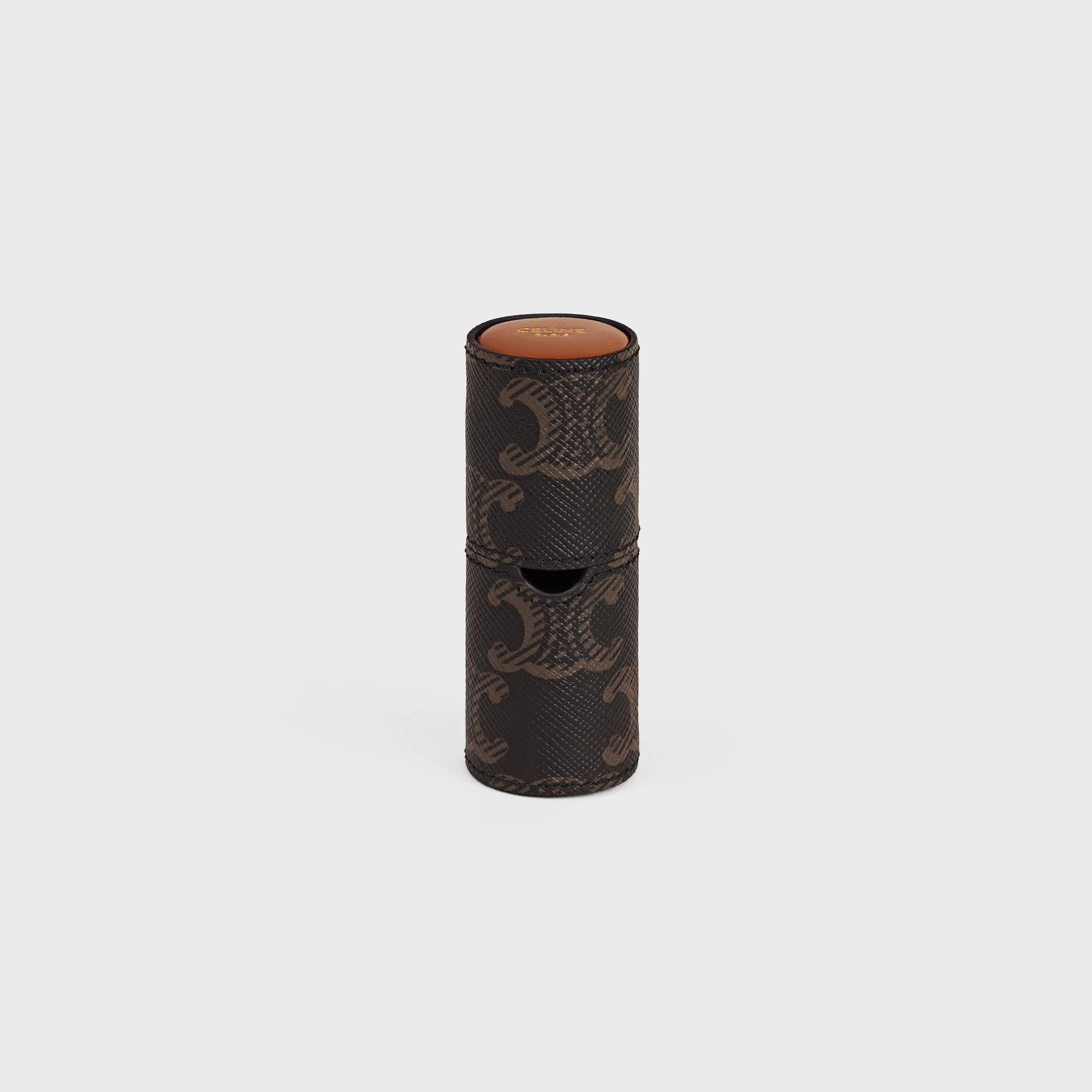LIPSTICK HOLDER IN TRIOMPHE CANVAS AND CALFSKIN