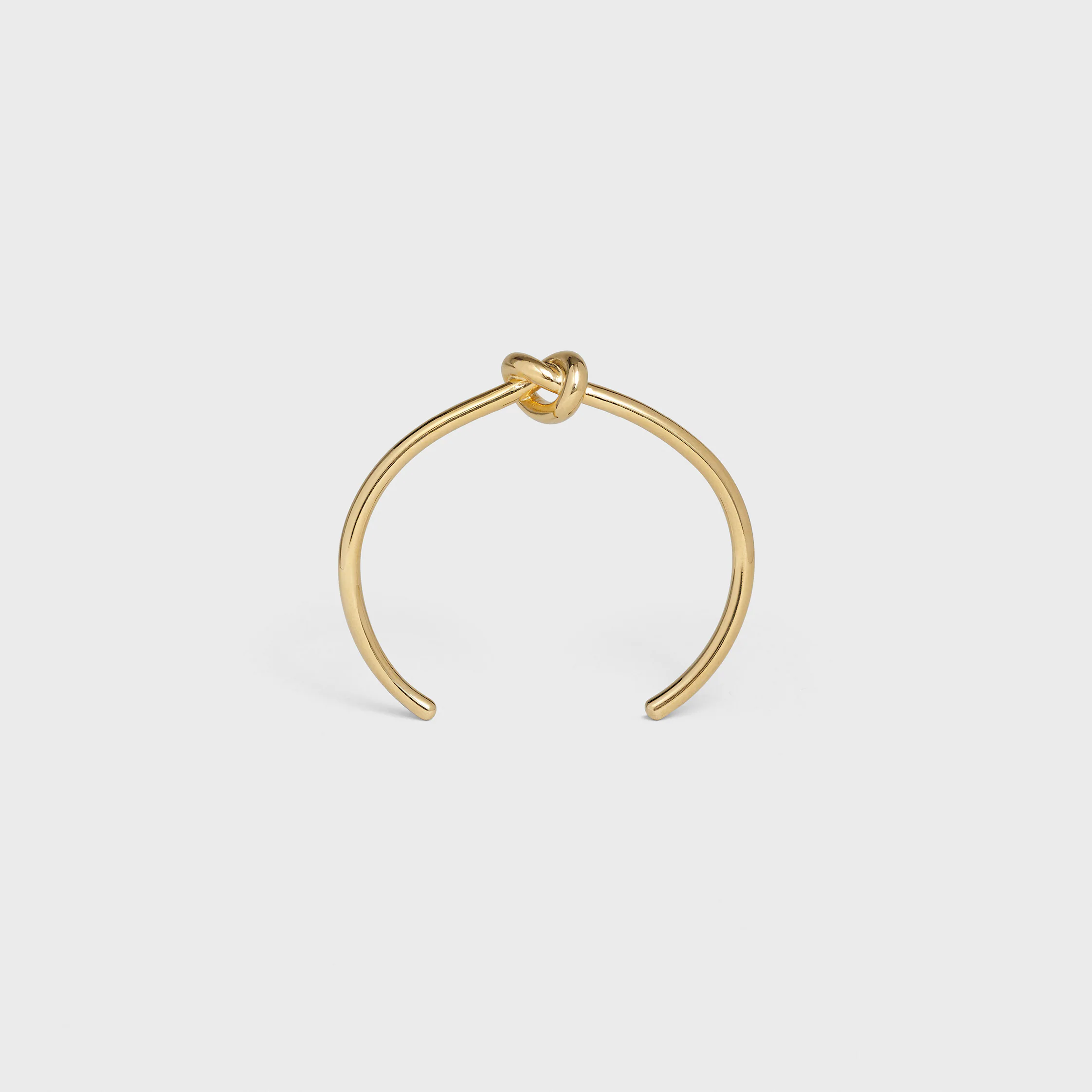 Knot extra-thin bracelet in brass with gold finish