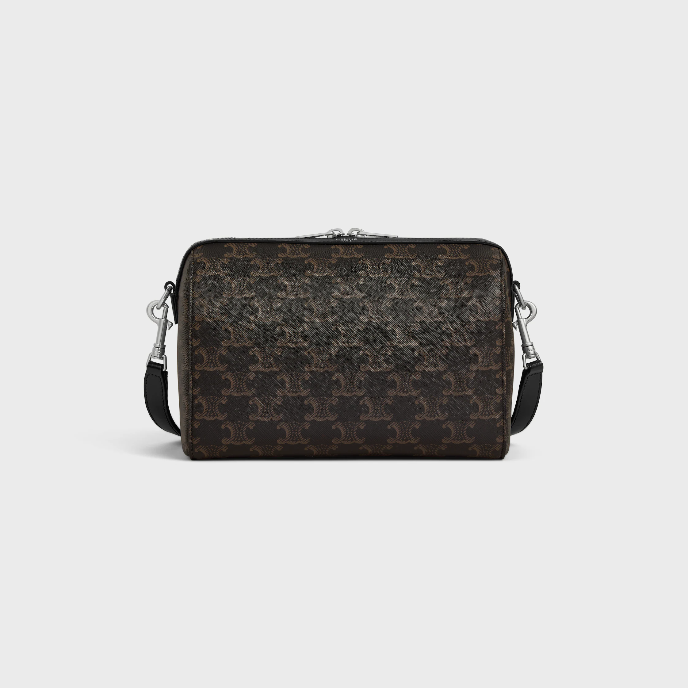 MINI BOSTON IN TRIOMPHE CANVAS AND CALFSKIN