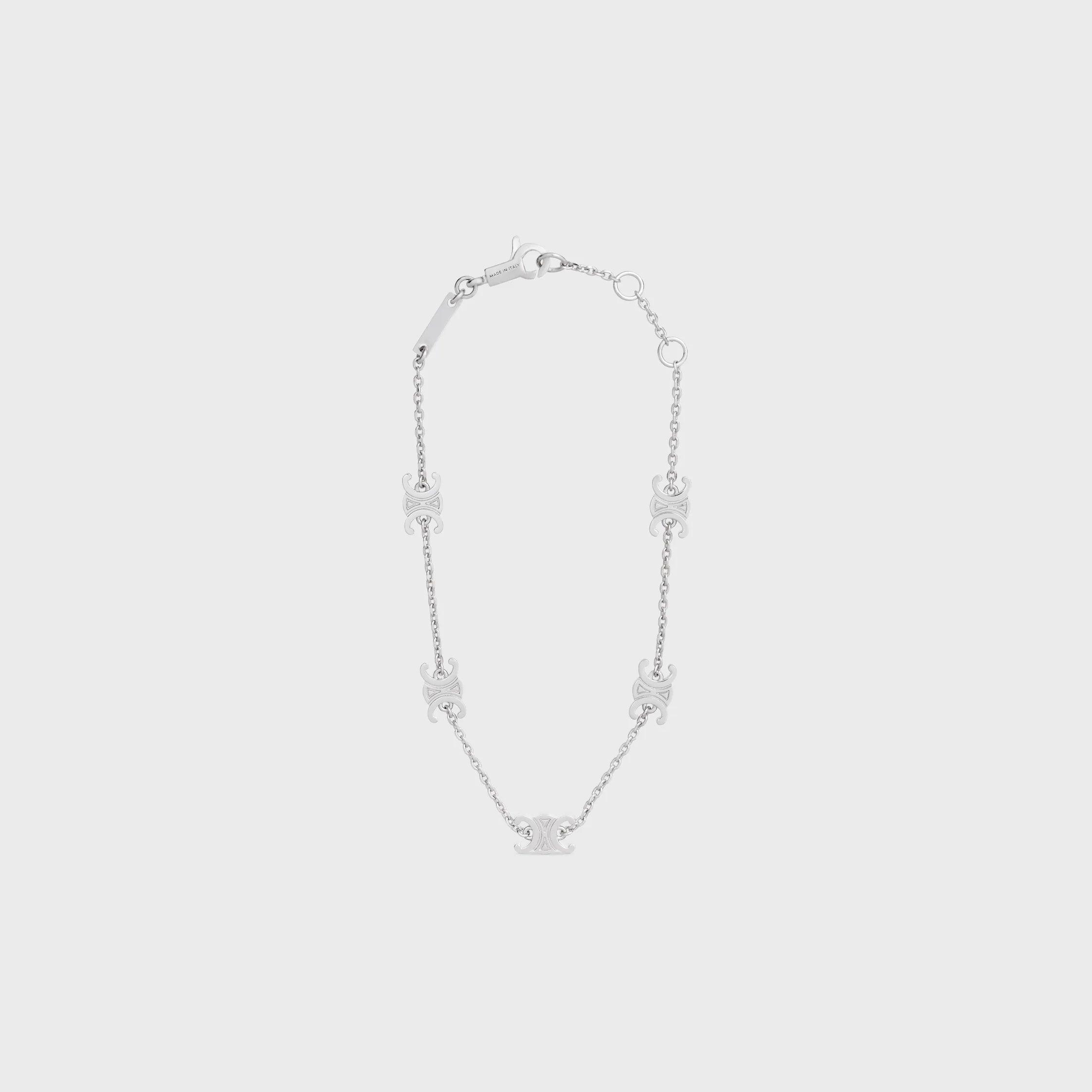 Triomphe Mini Triomphe Bracelet in Brass with Rhodium Finish