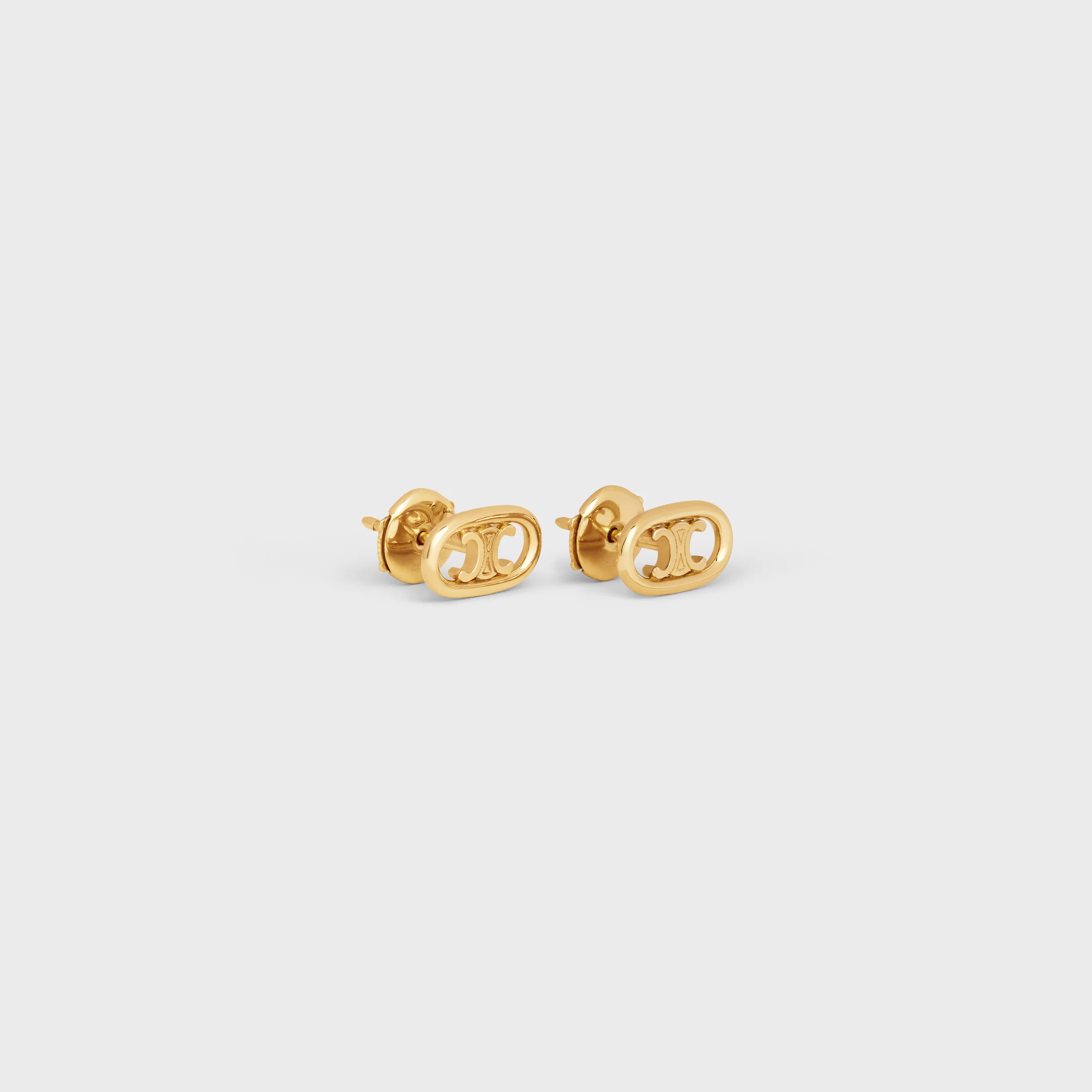 Maillon Triomphe Studs in Yellow Gold