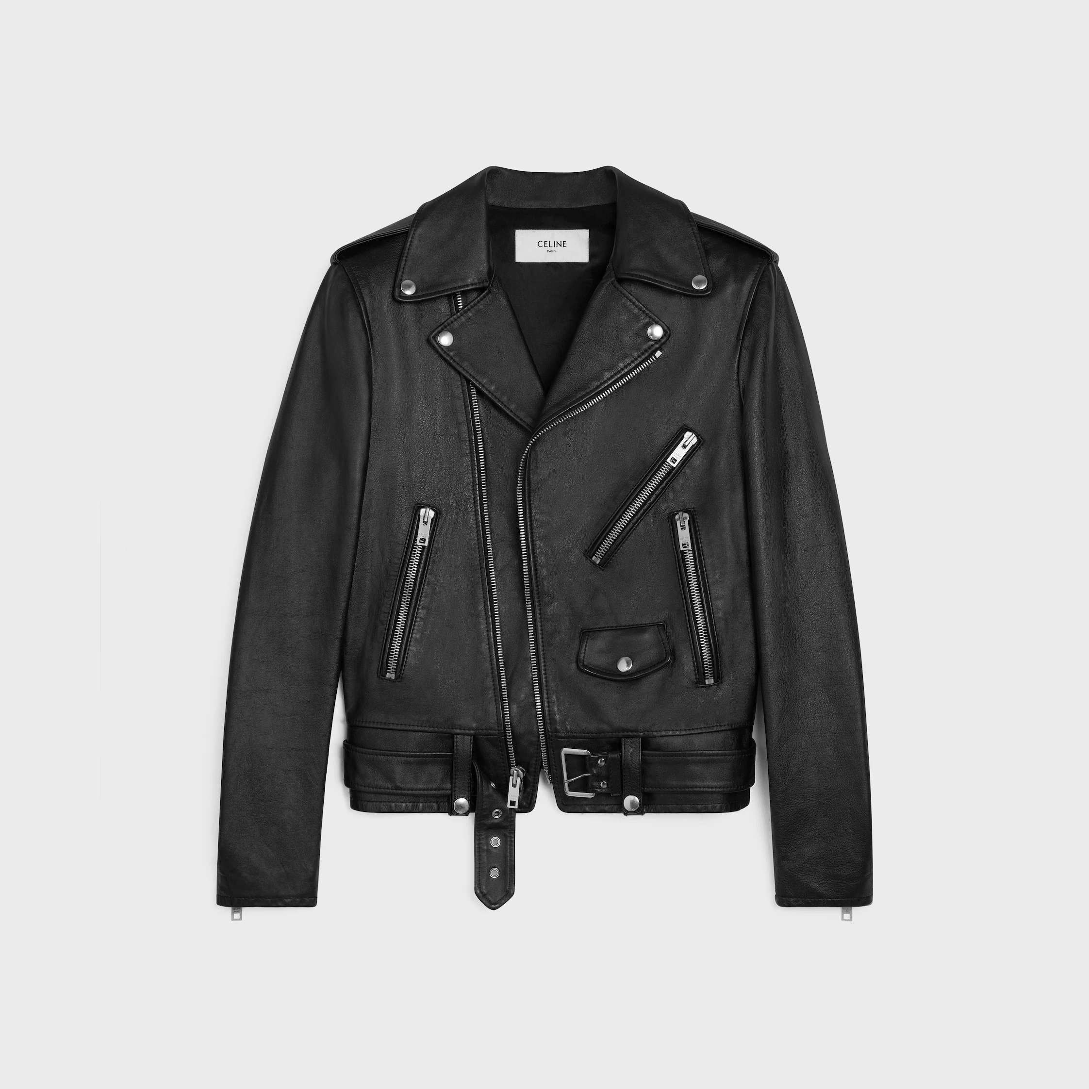 classic biker jacket in calfskin