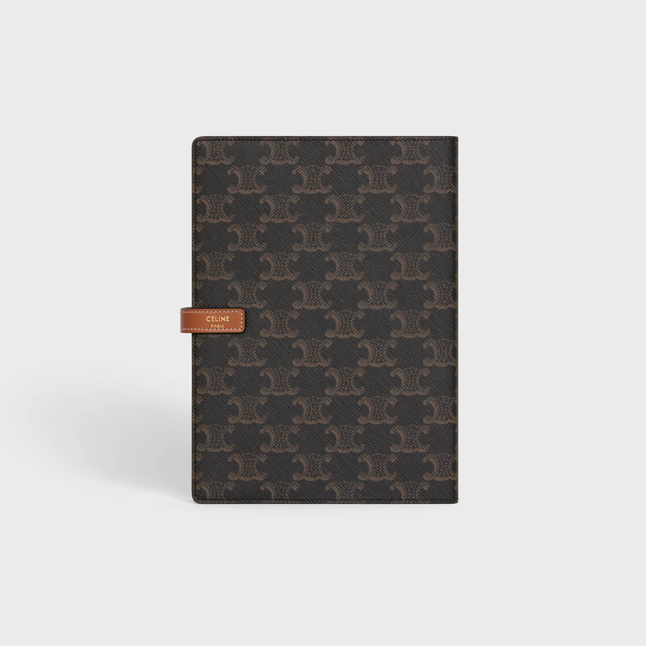 MEDIUM NOTEBOOK COVER IN TRIOMPHE CANVAS AND CALFSKIN