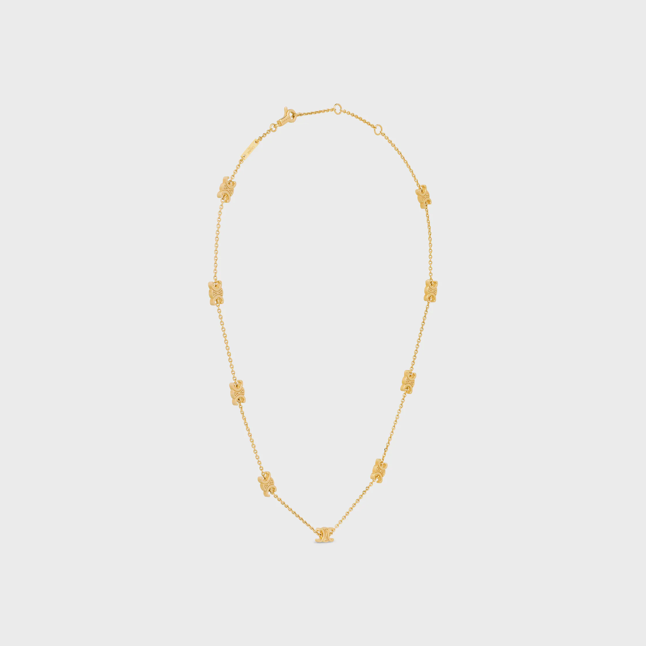 Triomphe Mini Triomphe Necklace in Brass with Gold Finish