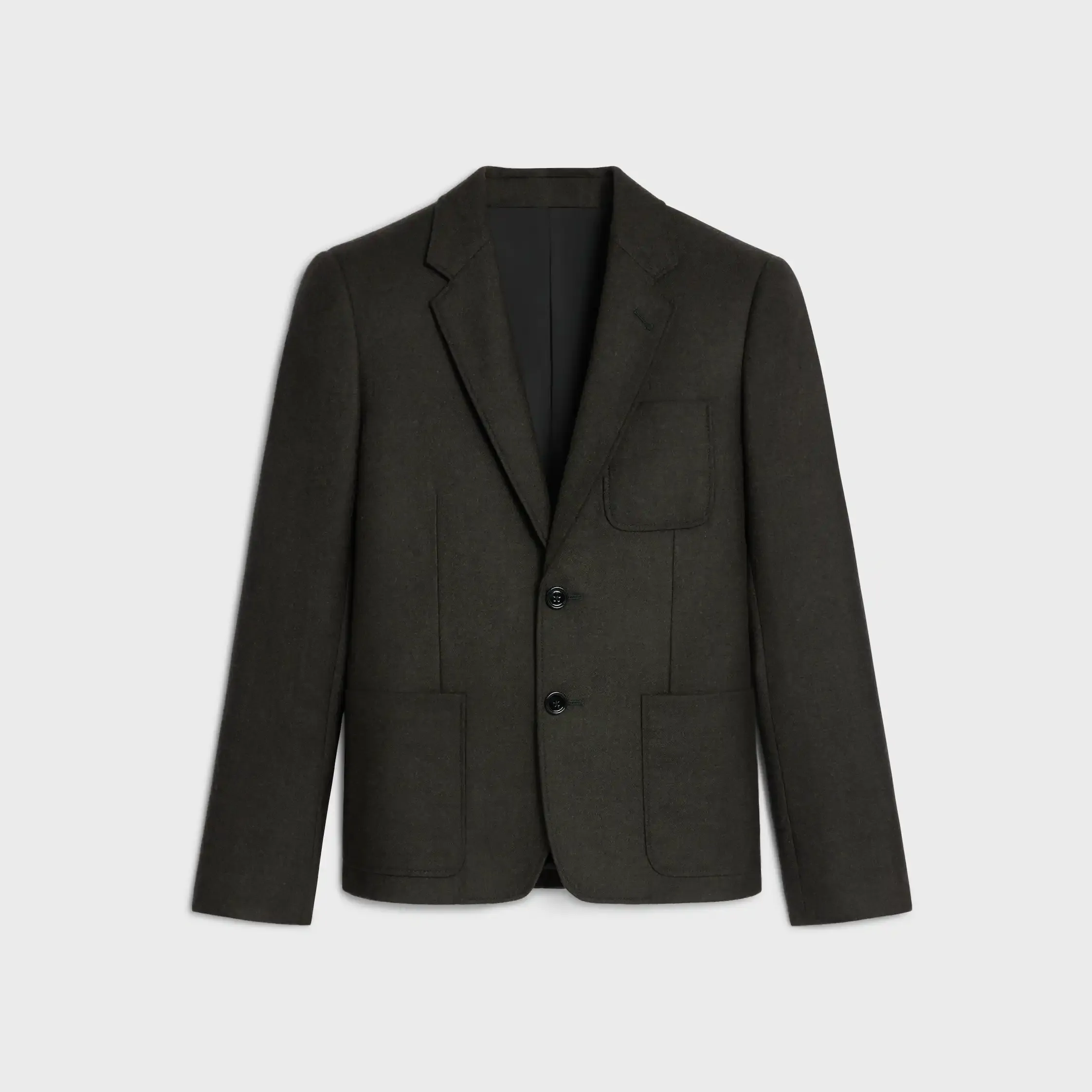short jacket in cashmere flannel