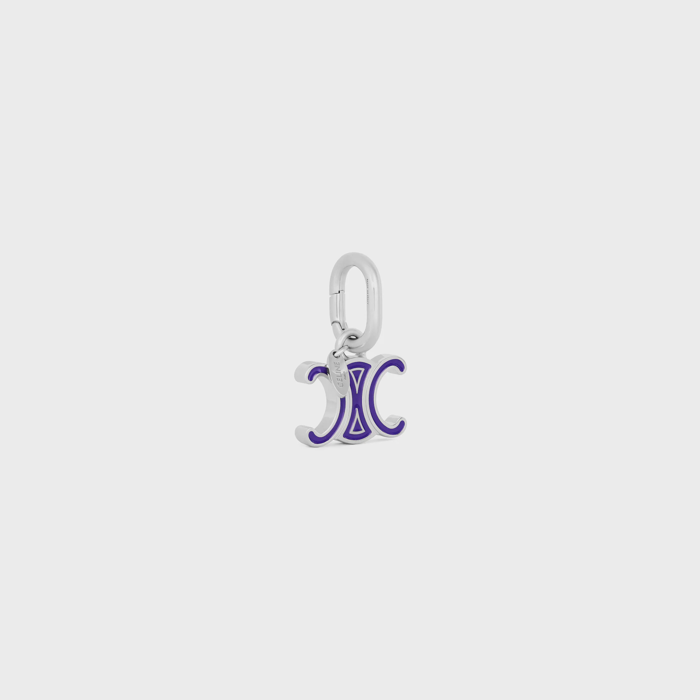 Celine Charms Triomphe in Enamel and Brass with Rhodium Finish