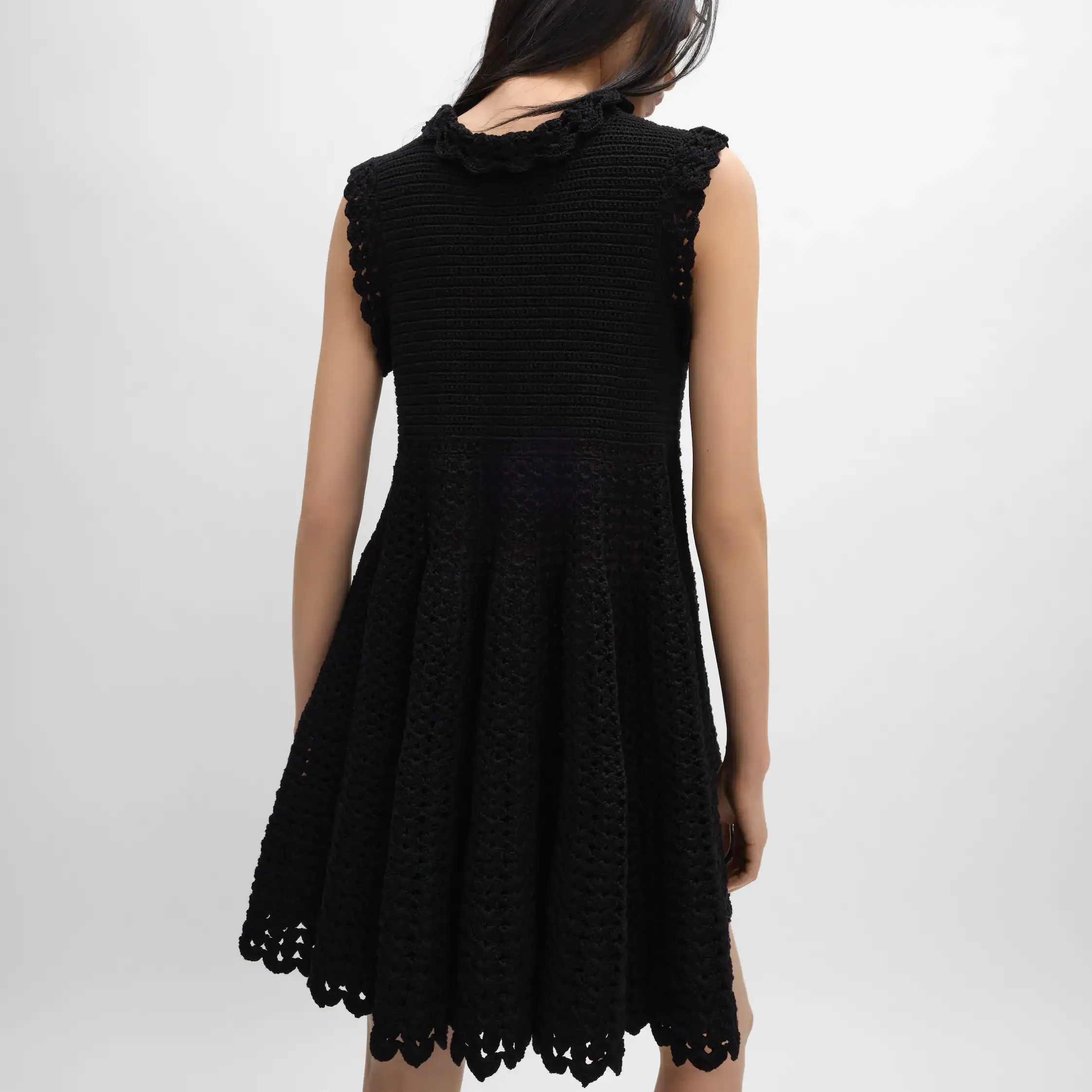 mini dress IN cotton crochet