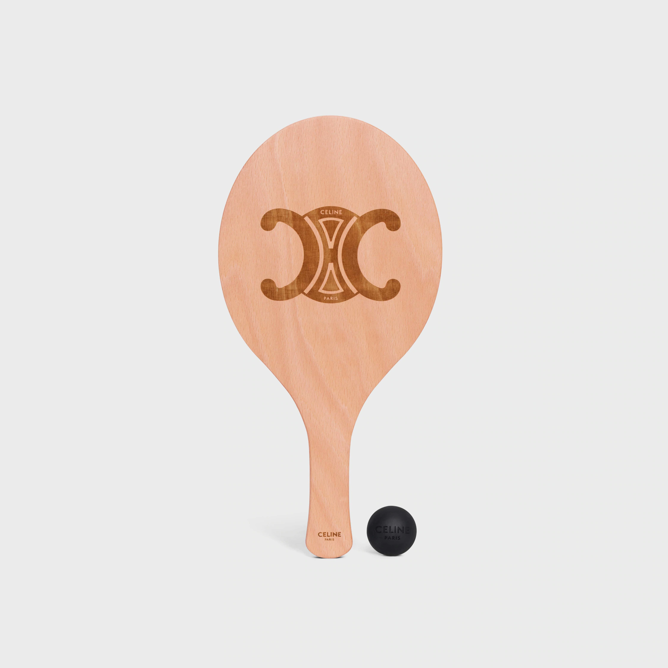 Beach rackets in wood and Calfskin