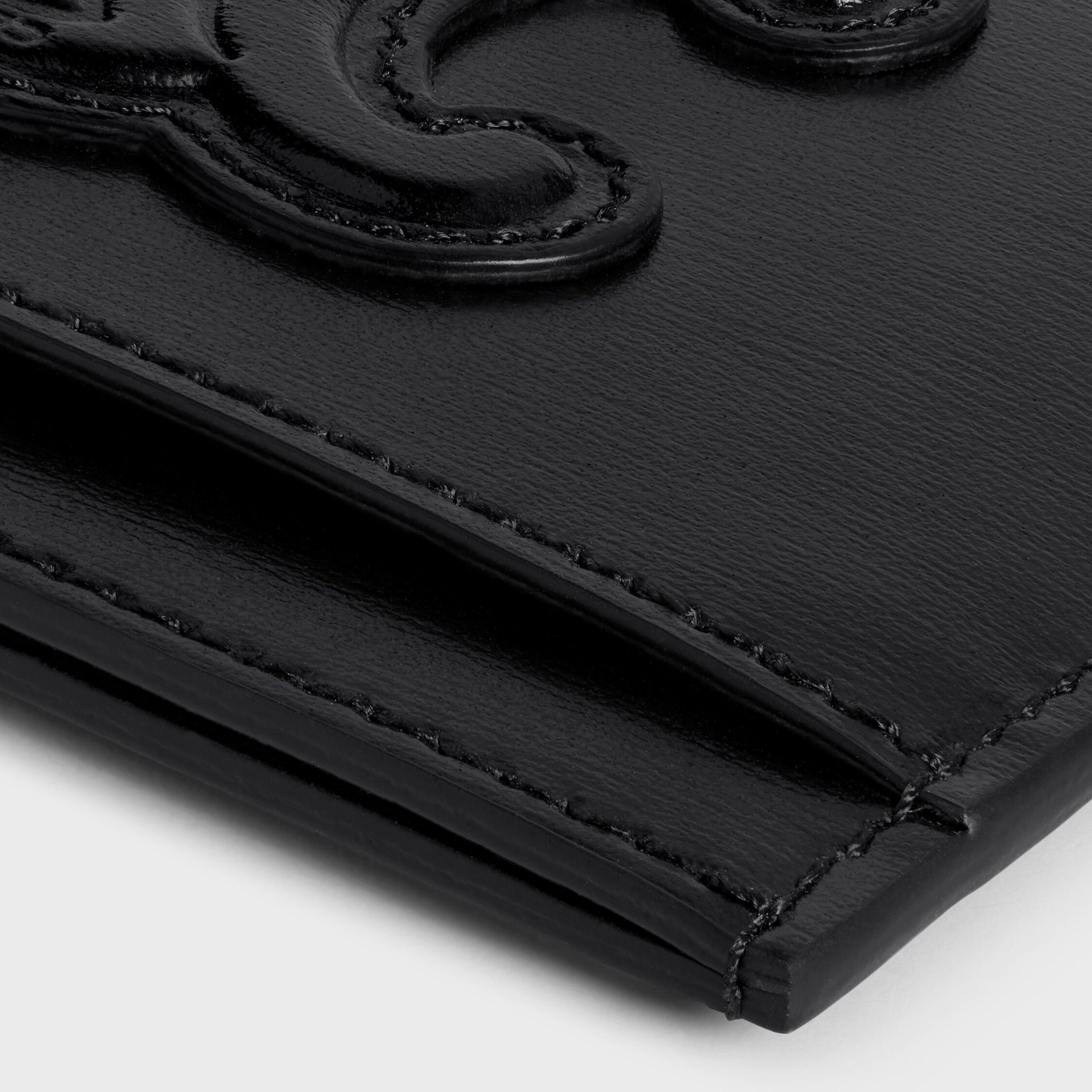 CARD HOLDER CUIR TRIOMPHE IN SHINY CALFSKIN
