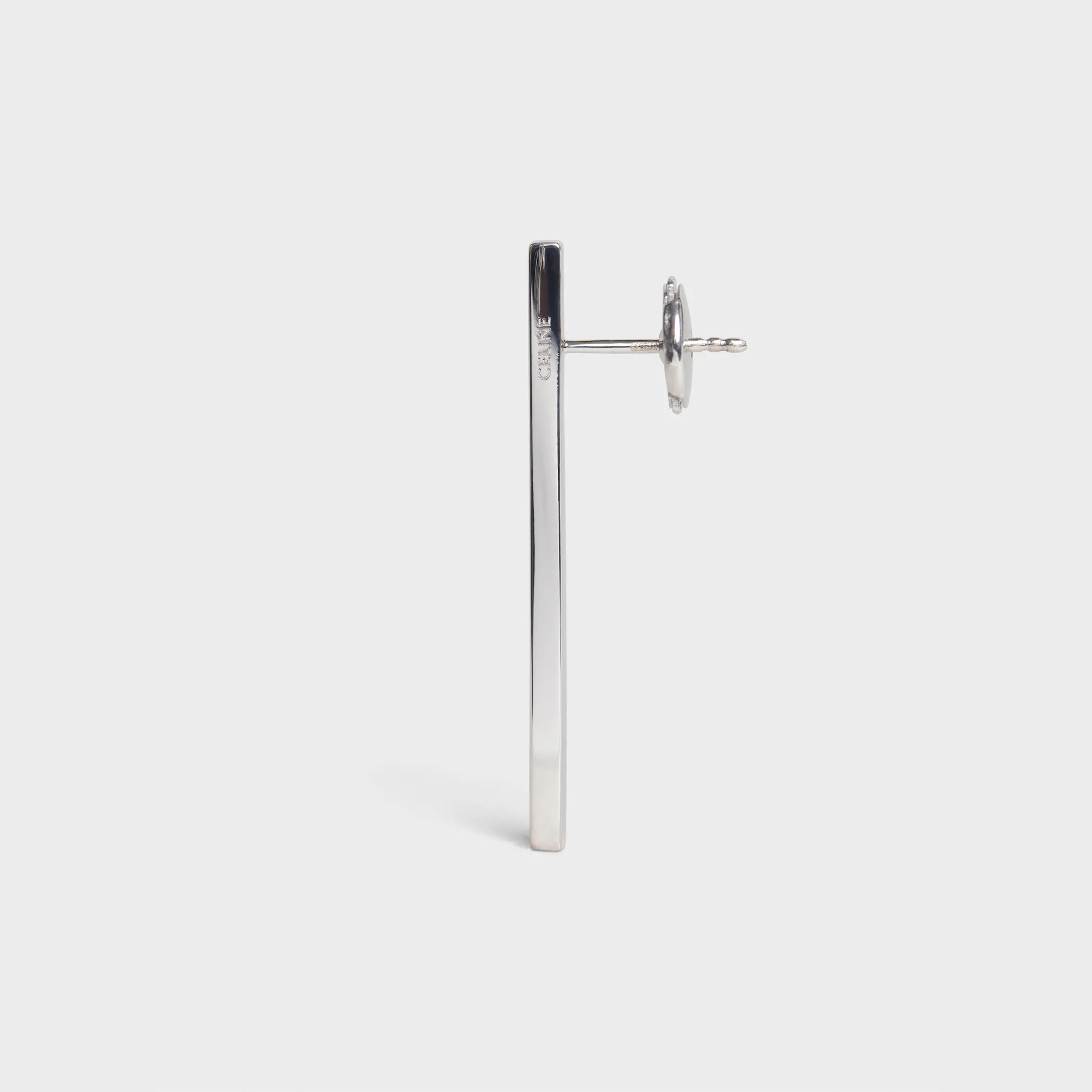 Celine Sentimental Straight Earring in White Gold and Diamond