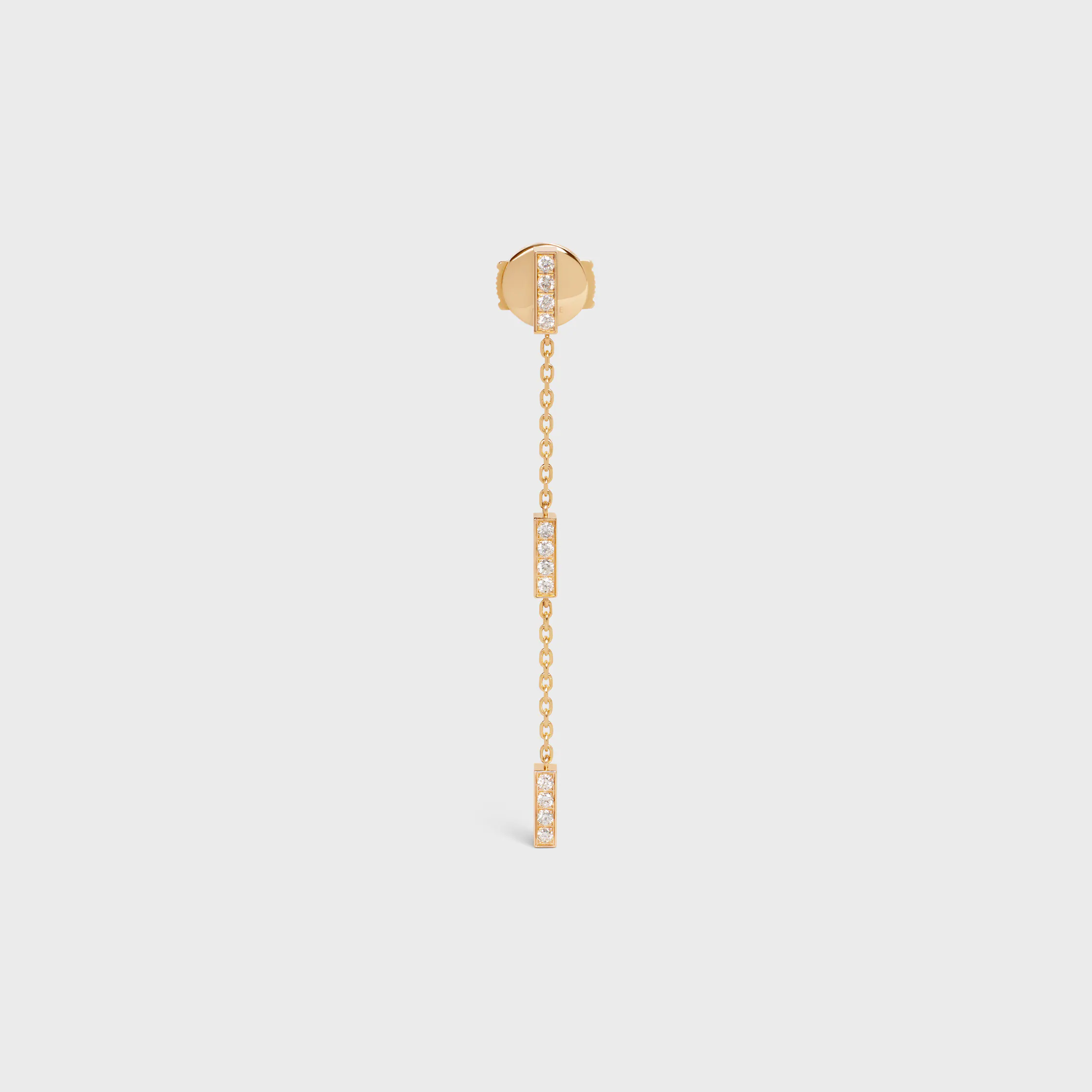 Celine Line Triple Earring in Yellow Gold and Diamonds
