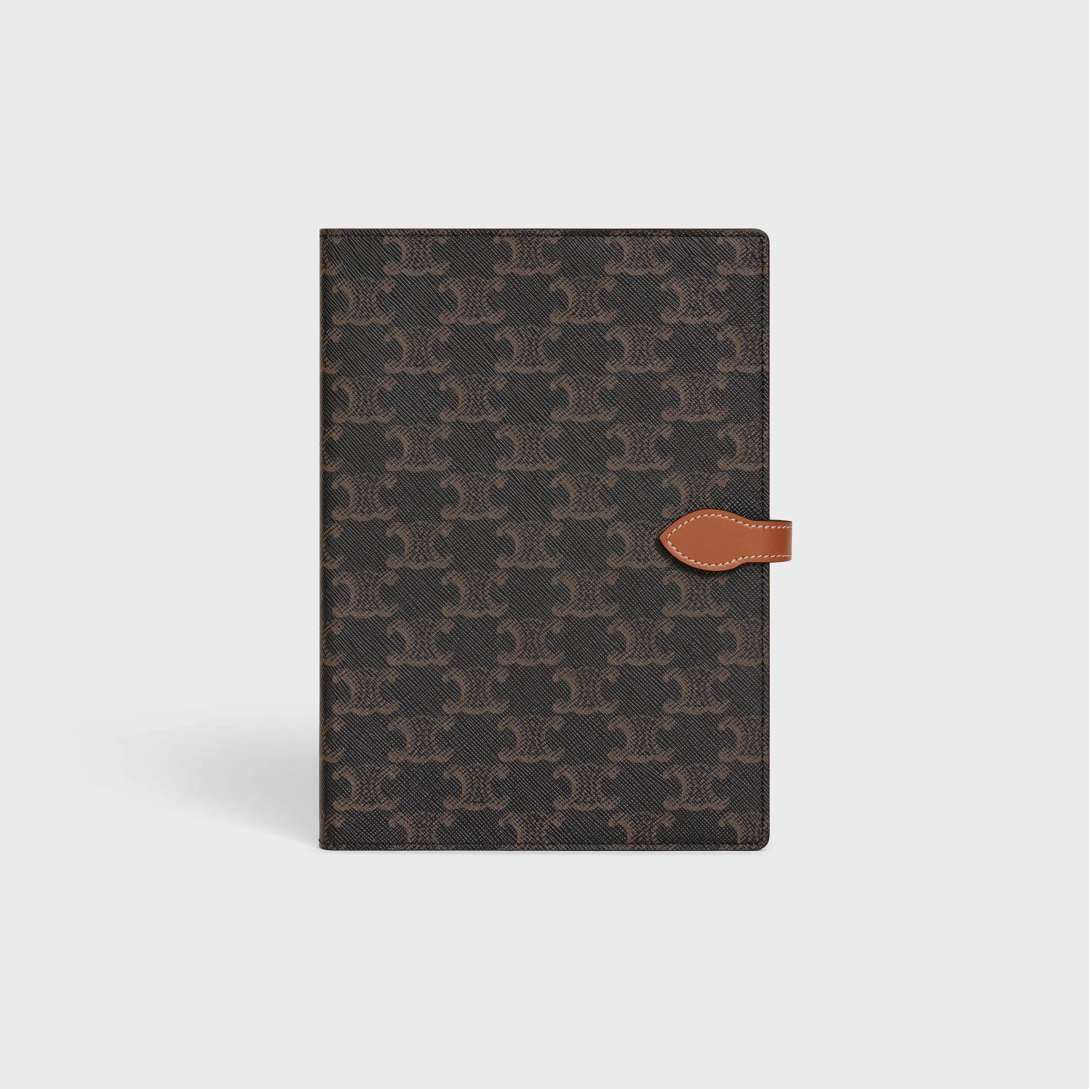 MEDIUM NOTEBOOK COVER IN TRIOMPHE CANVAS AND CALFSKIN