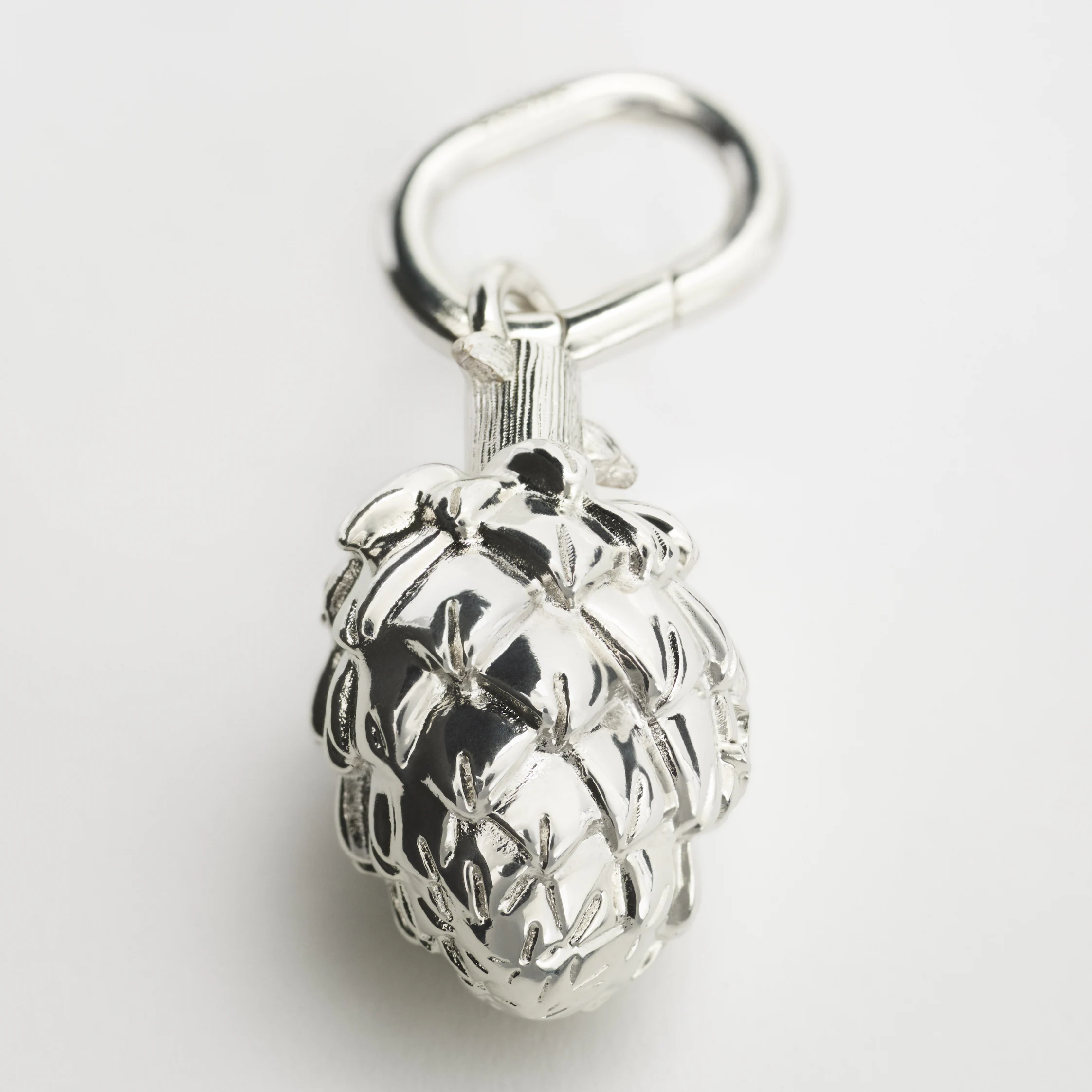CHARMS ARTICHOKE IN BRASS WITH RHODIUM FINISH