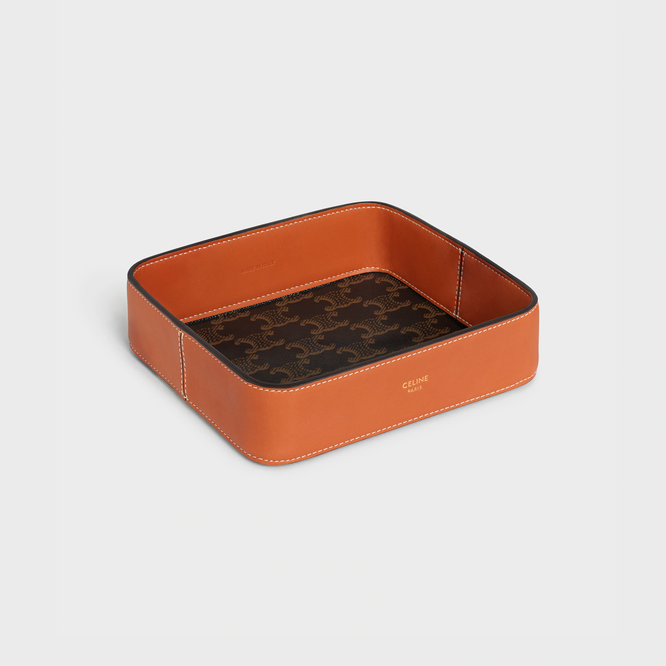 Trinket Bowl in Triomphe Canvas and Calfskin