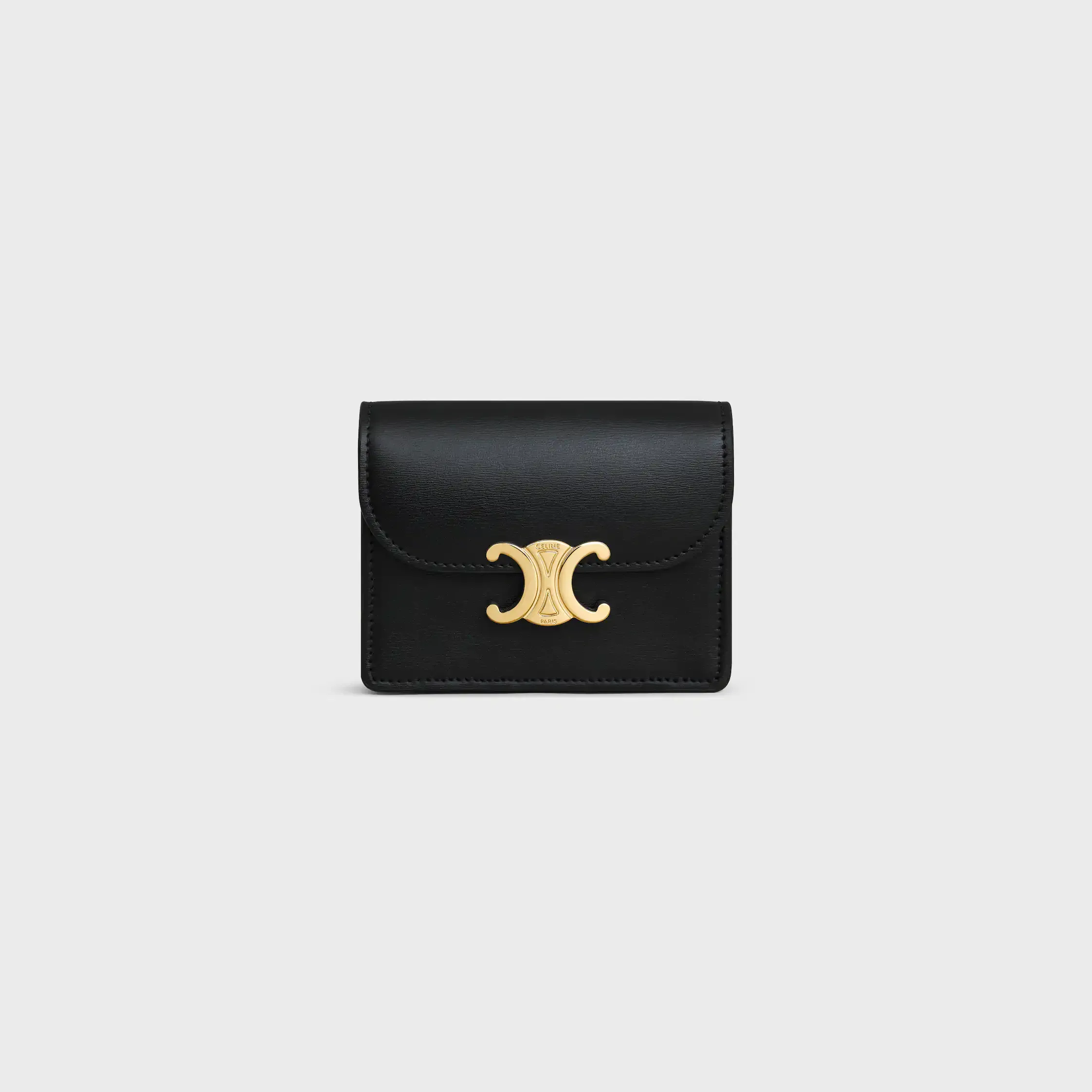 BUSINESS CARD HOLDER TRIOMPHE IN SHINY CALFSKIN