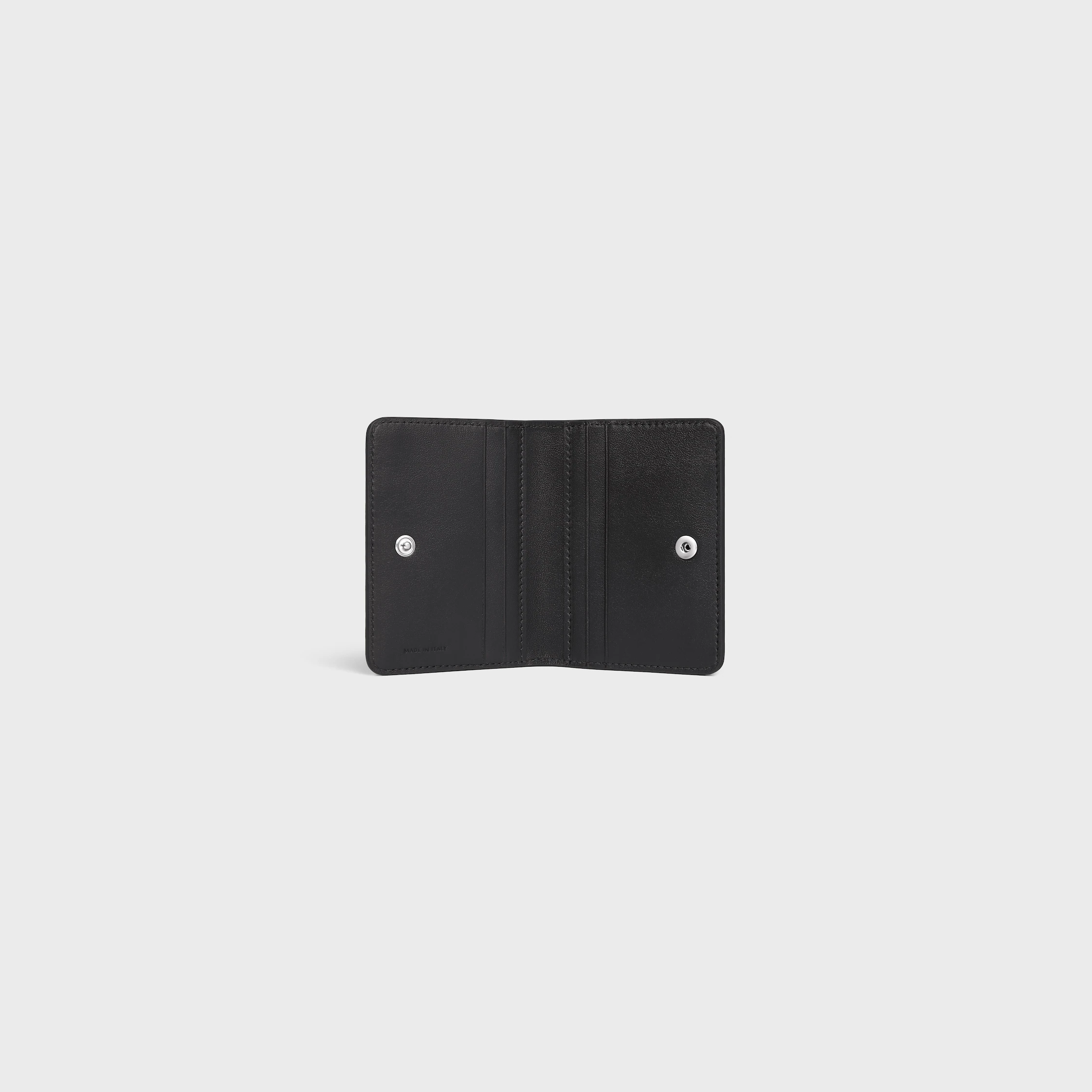 BI-FOLD CARD HOLDER IN Grained Calfskin