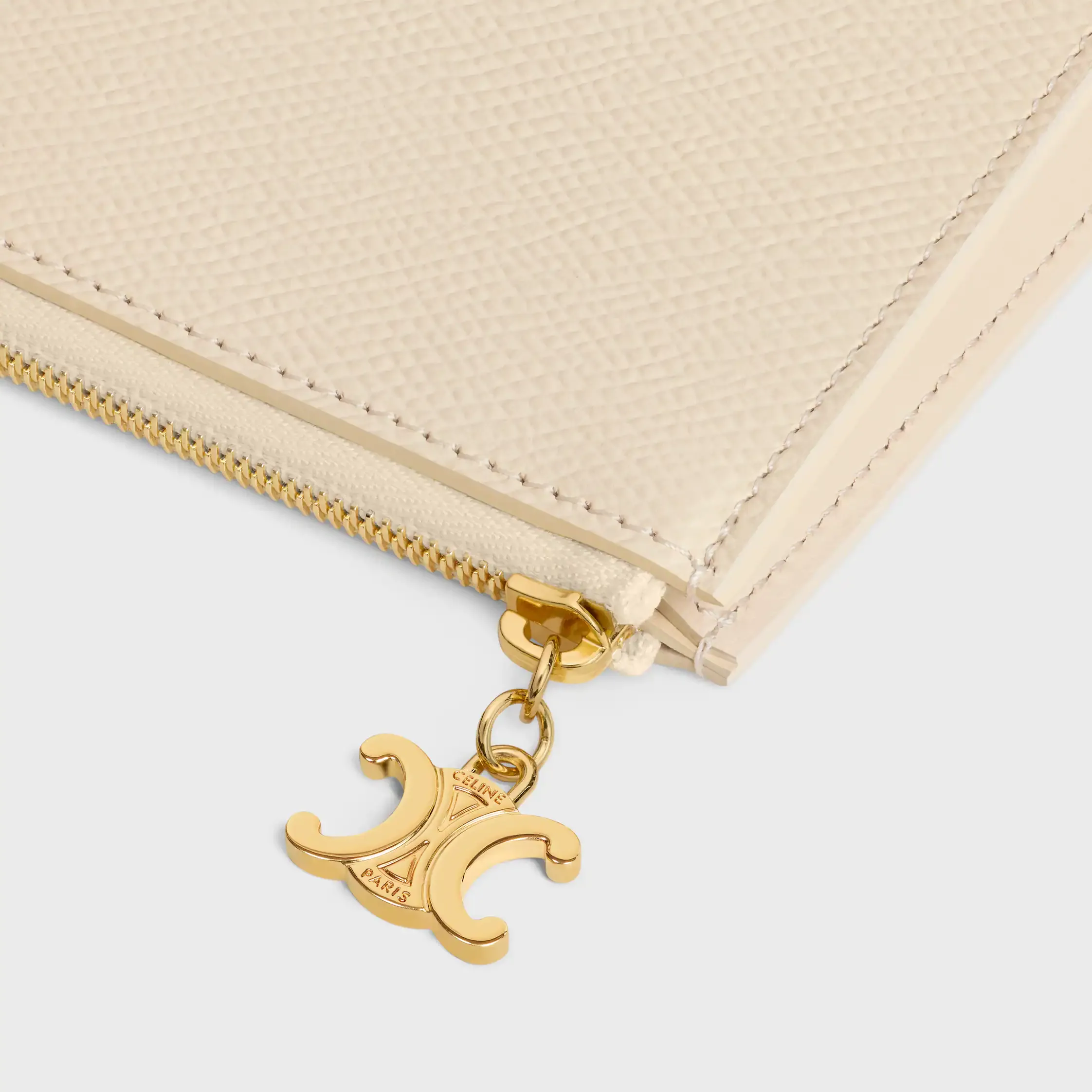 THREE POUCHES SET TRIOMPHE CHARMS IN TRIOMPHE CANVAS & GRAINED CALFSKIN