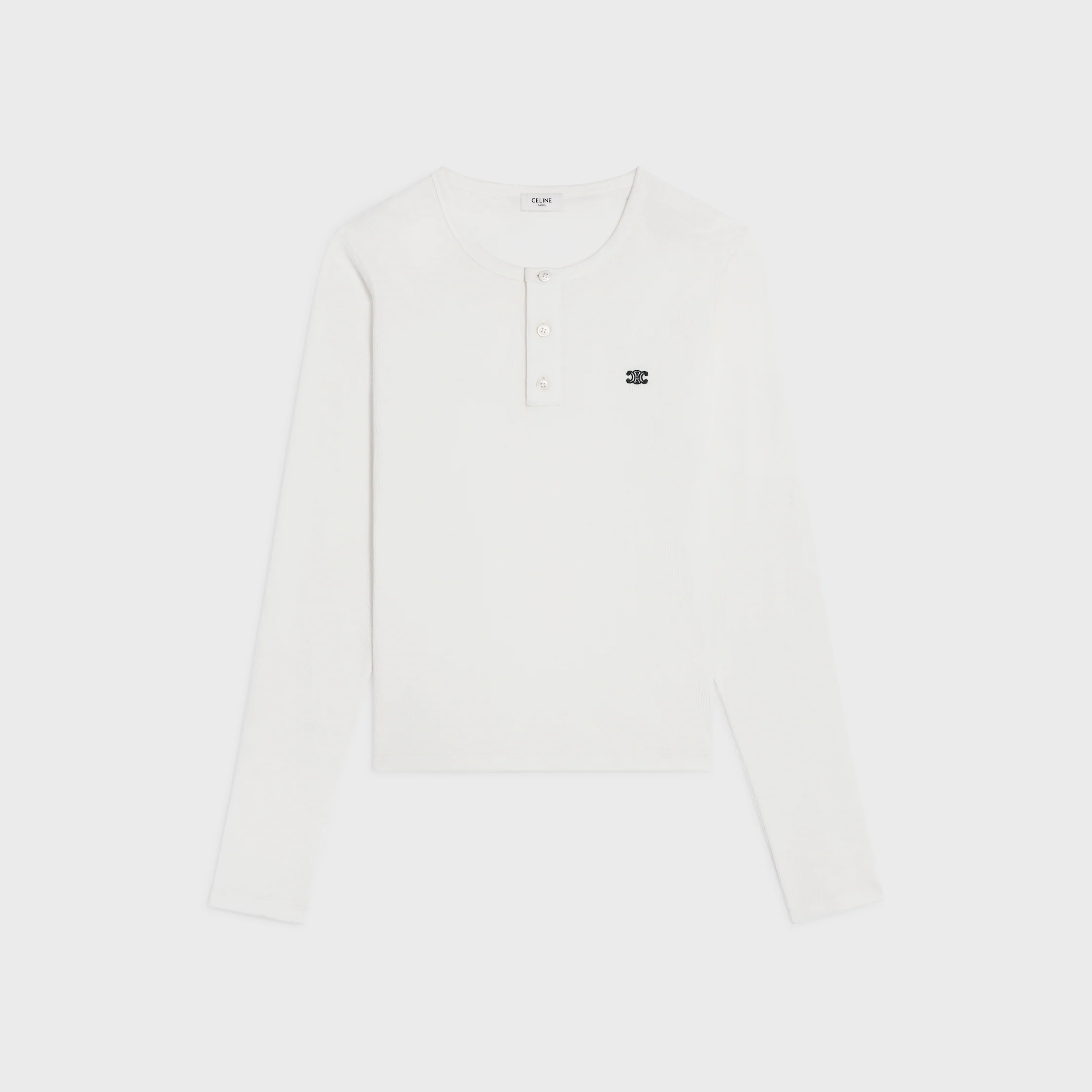 long sleeved t-shirt IN RIBBED COTTON JERSEY