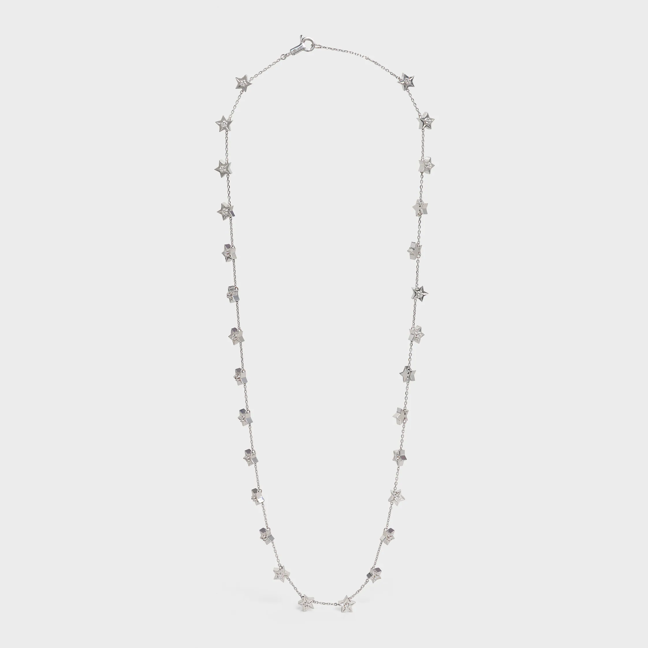 Etoile Celine Multi Stars Necklace in White Gold and Diamonds