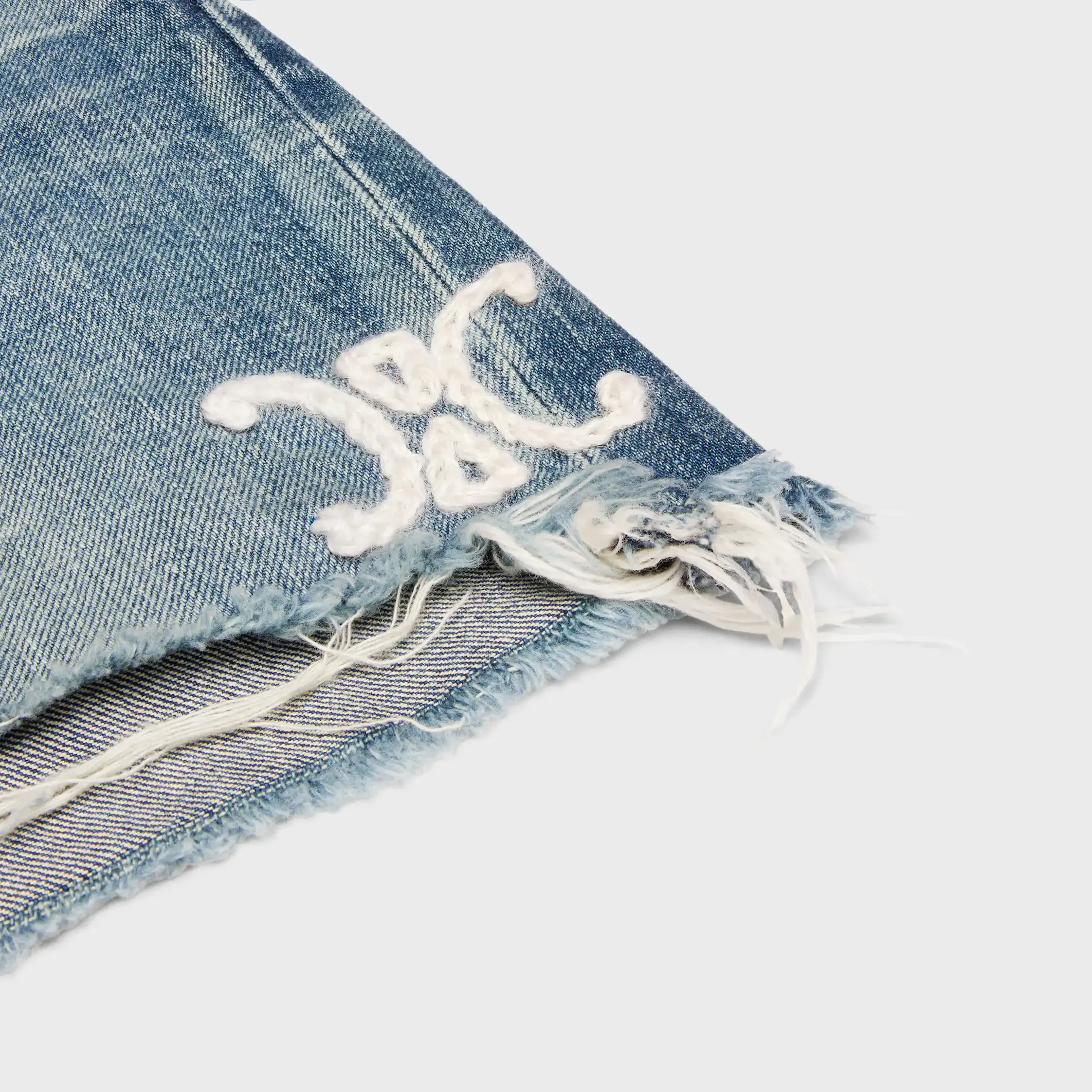skate shorts in electric sky wash denim