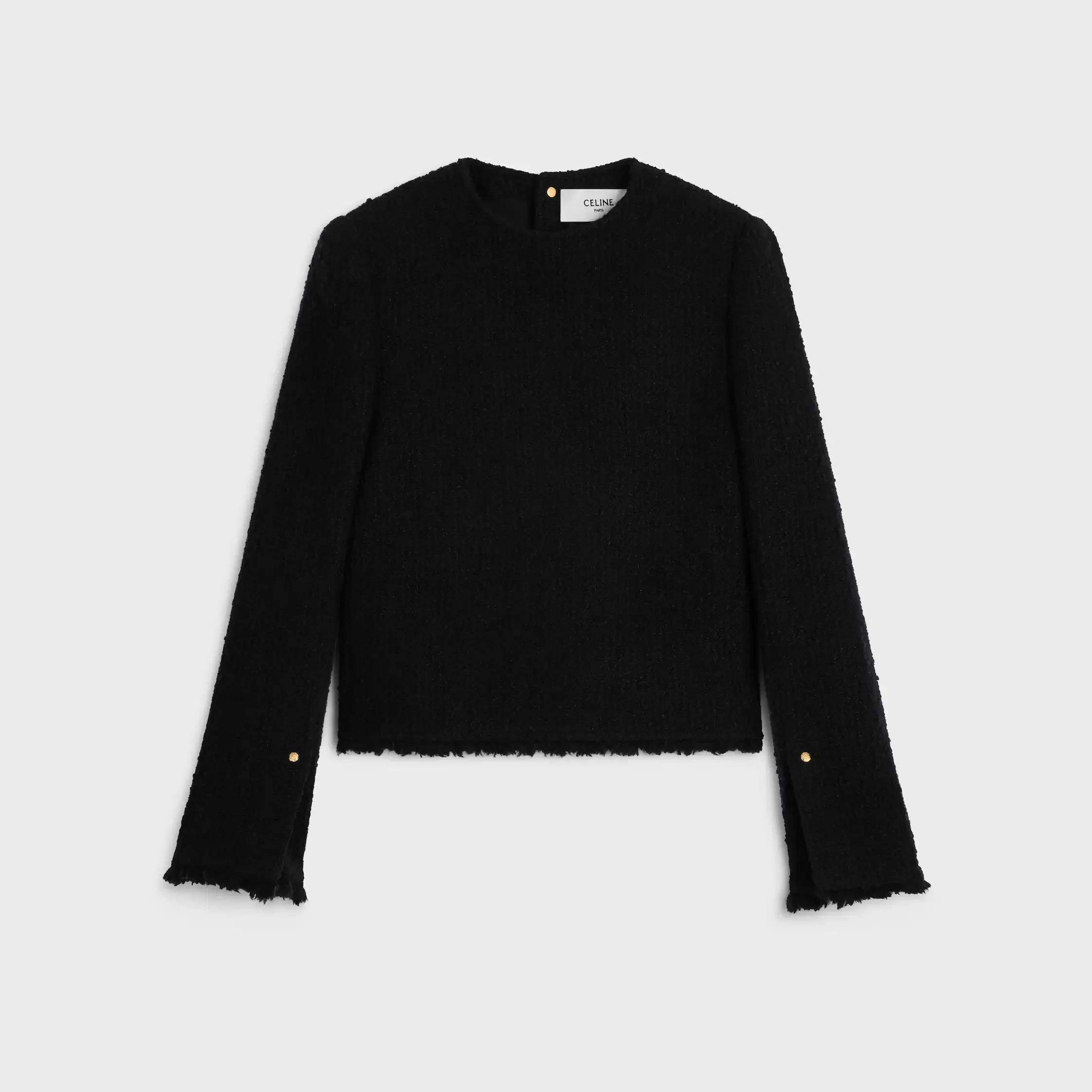 long-sleeved top IN wool natté