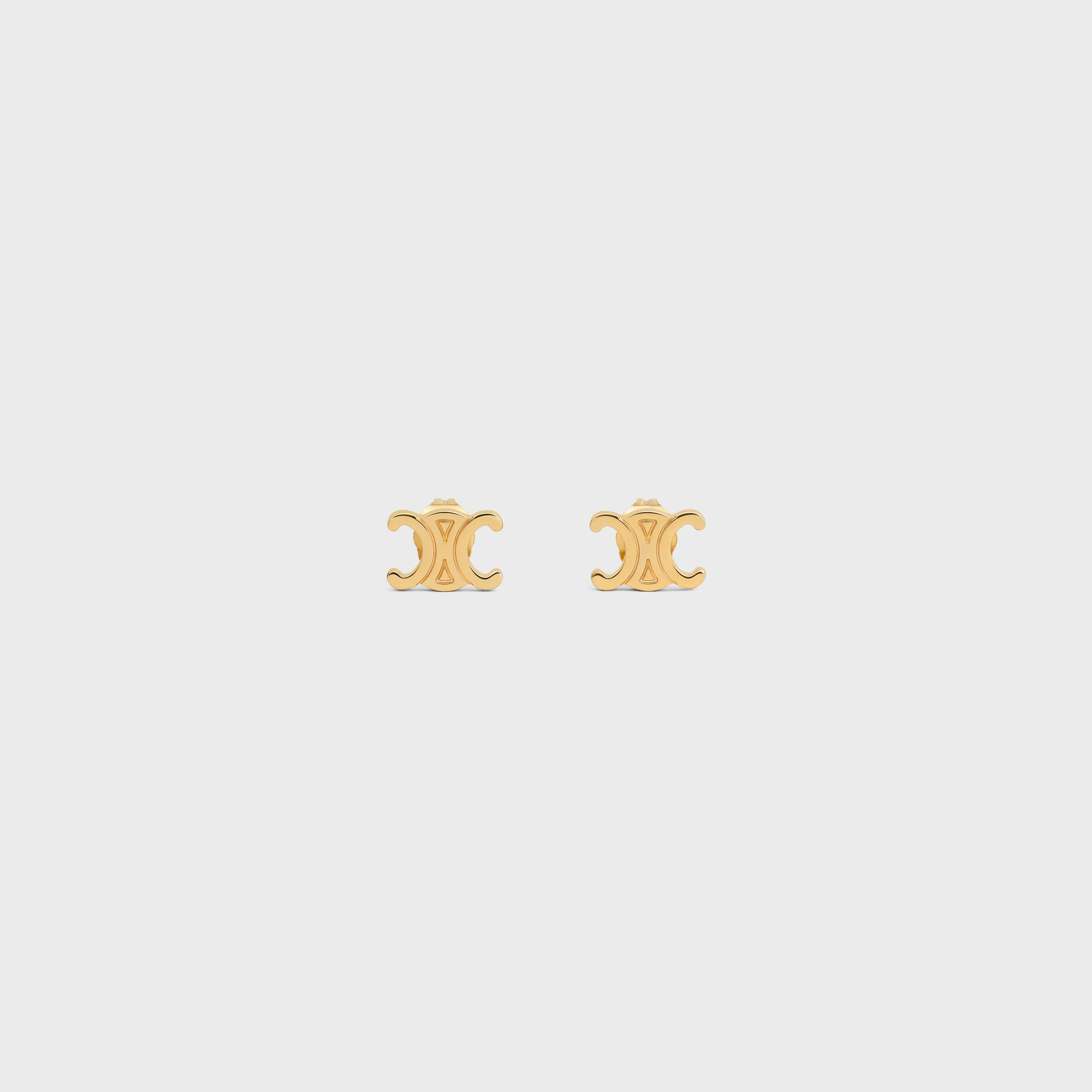 Triomphe Studs in Brass with Gold Finish