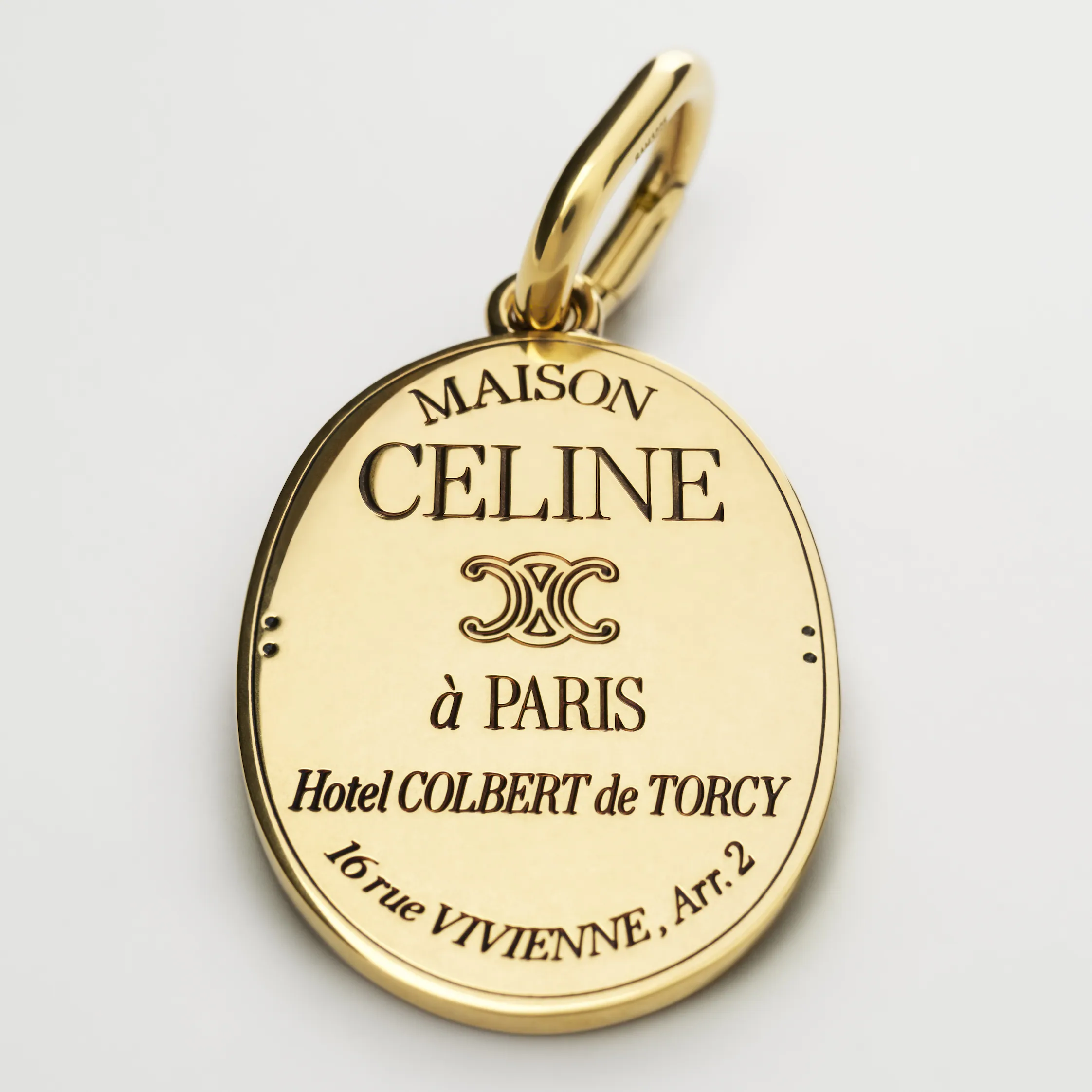 CHARMS MAISON CELINE MEDAL IN BRASS WITH GOLD FINISH