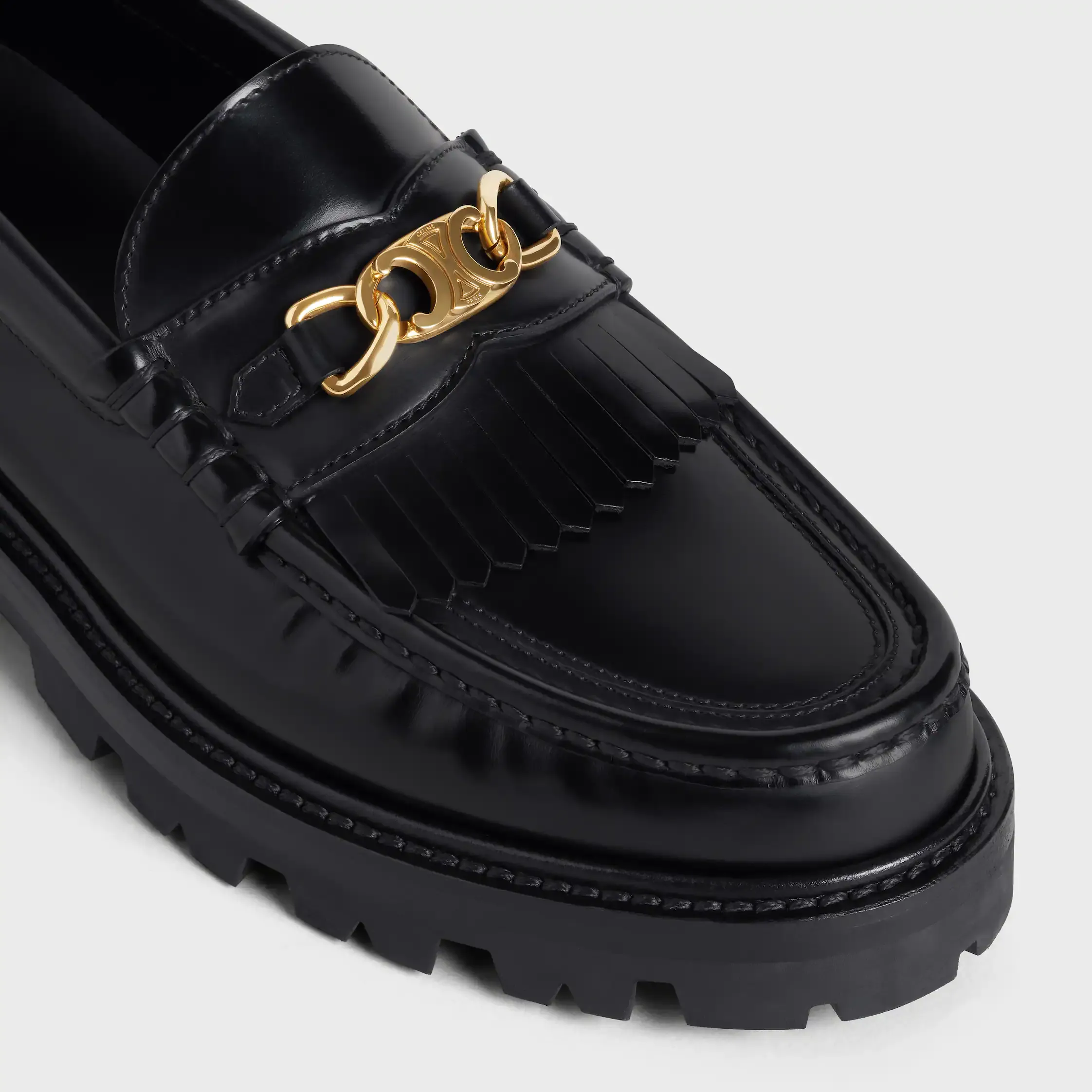 MARGARET LOAFER WITH TRIOMPHE in POLISHED BULL