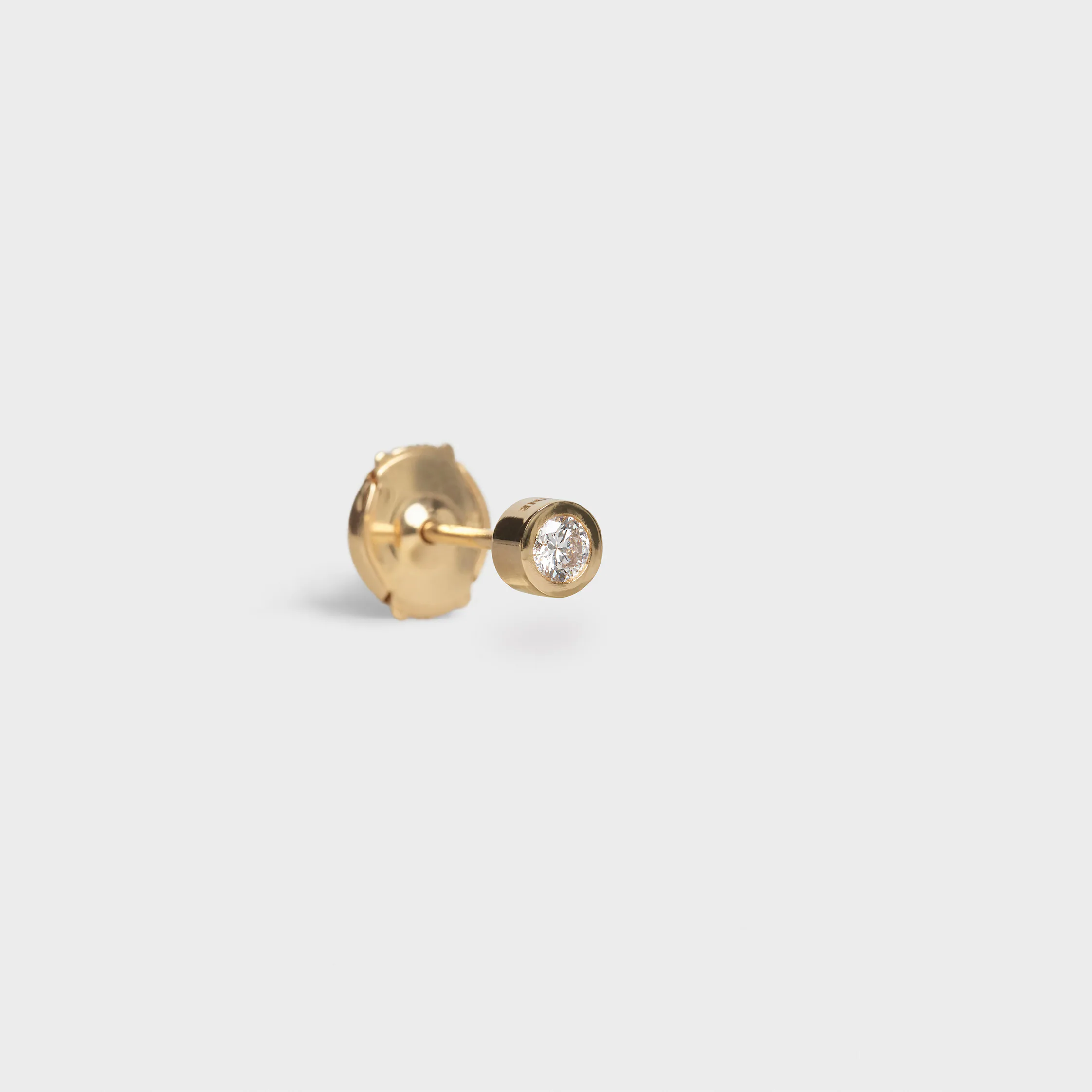 Celine Sentimental Brillant Stud in Yellow Gold and Diamond