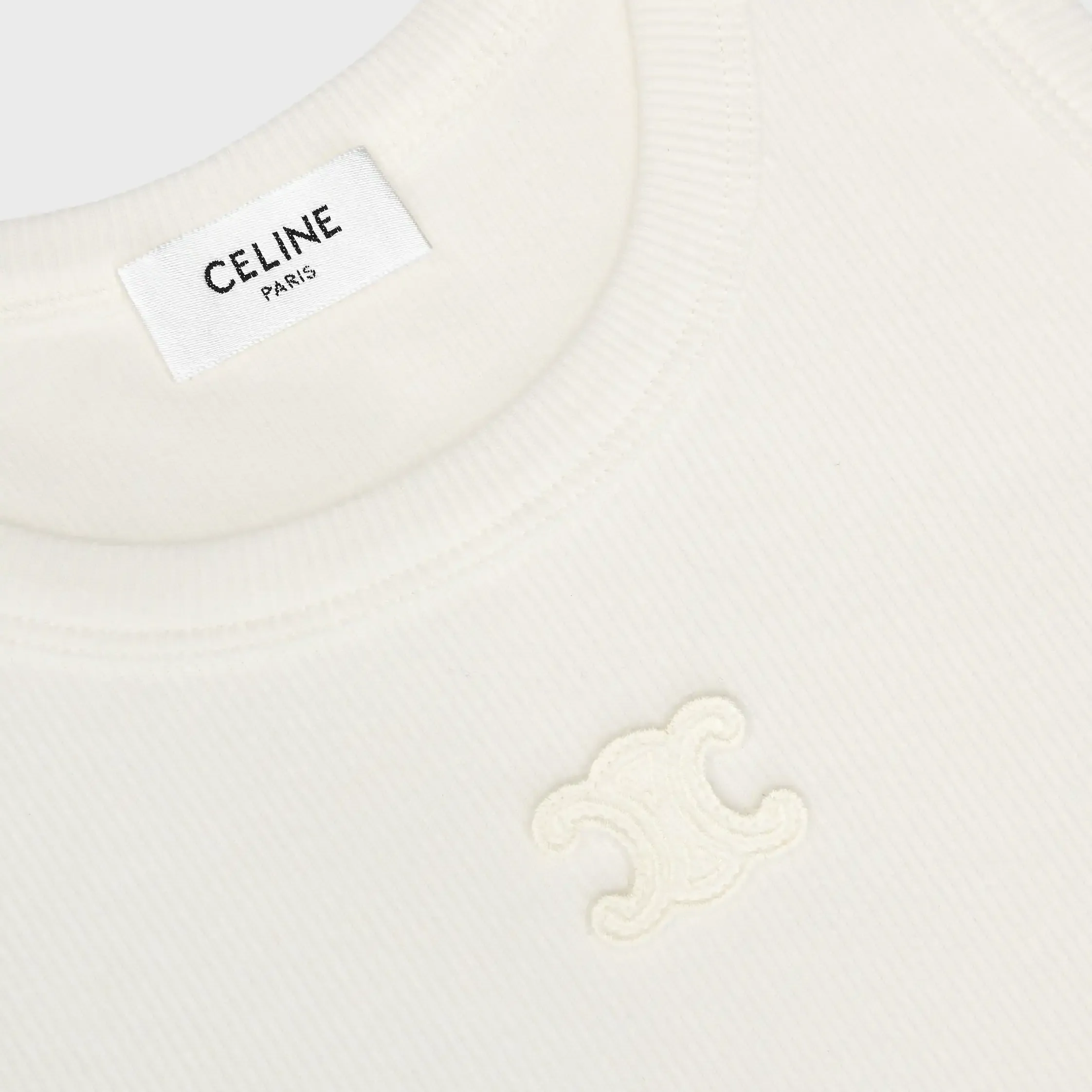triomphe tank top IN ribbed cotton silk