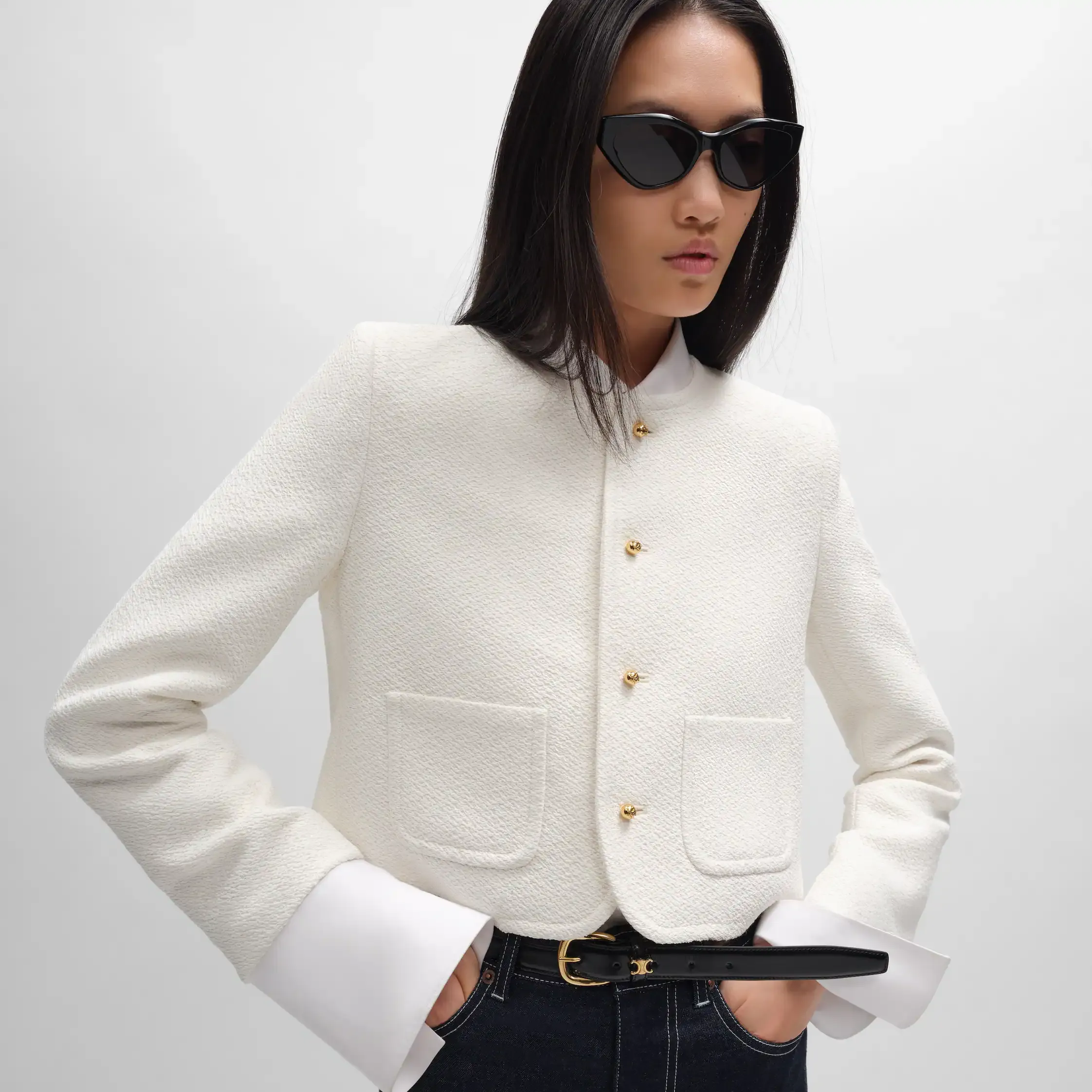 icone jacket IN viscose and wool natté