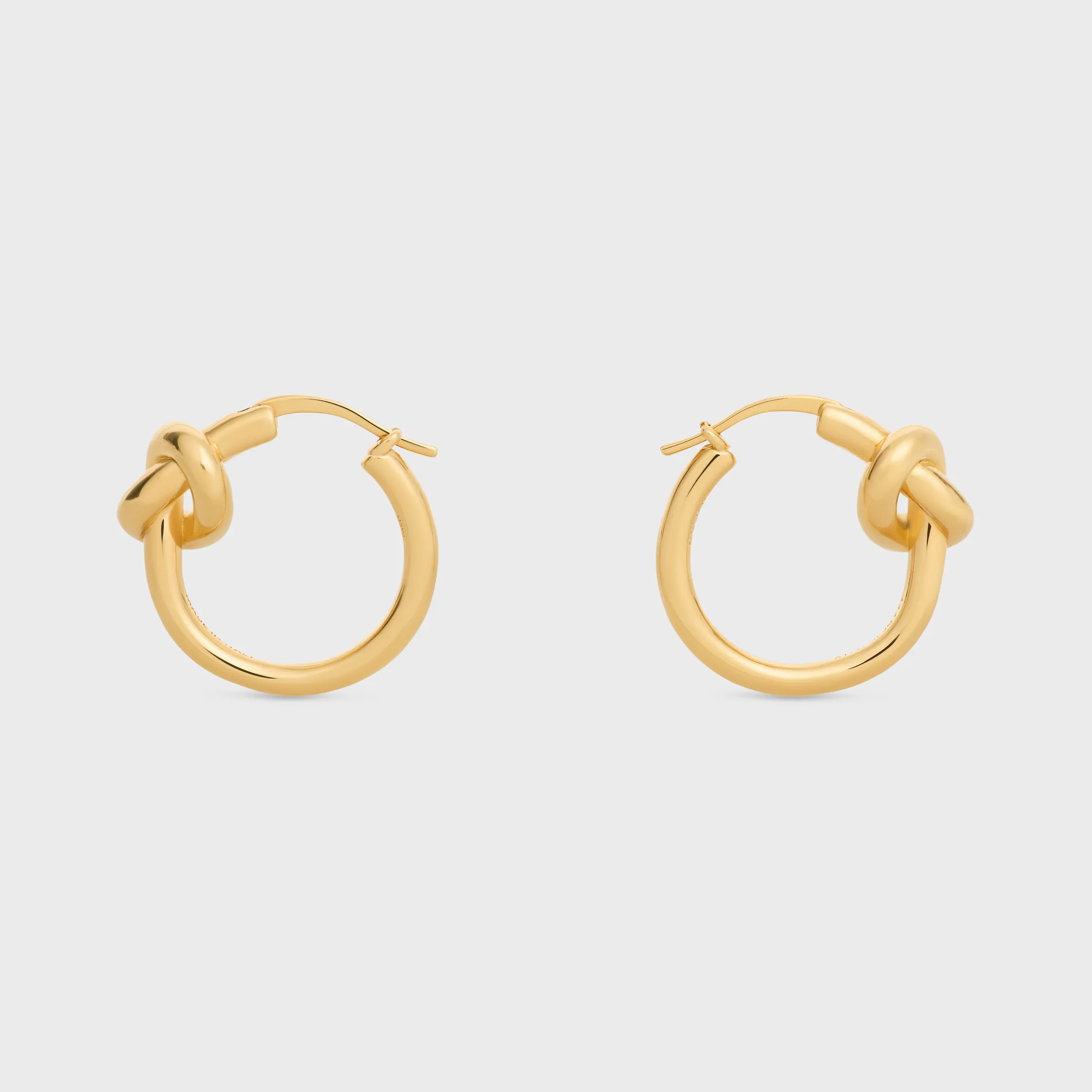 Knot Small Hoops in Brass with Gold finish