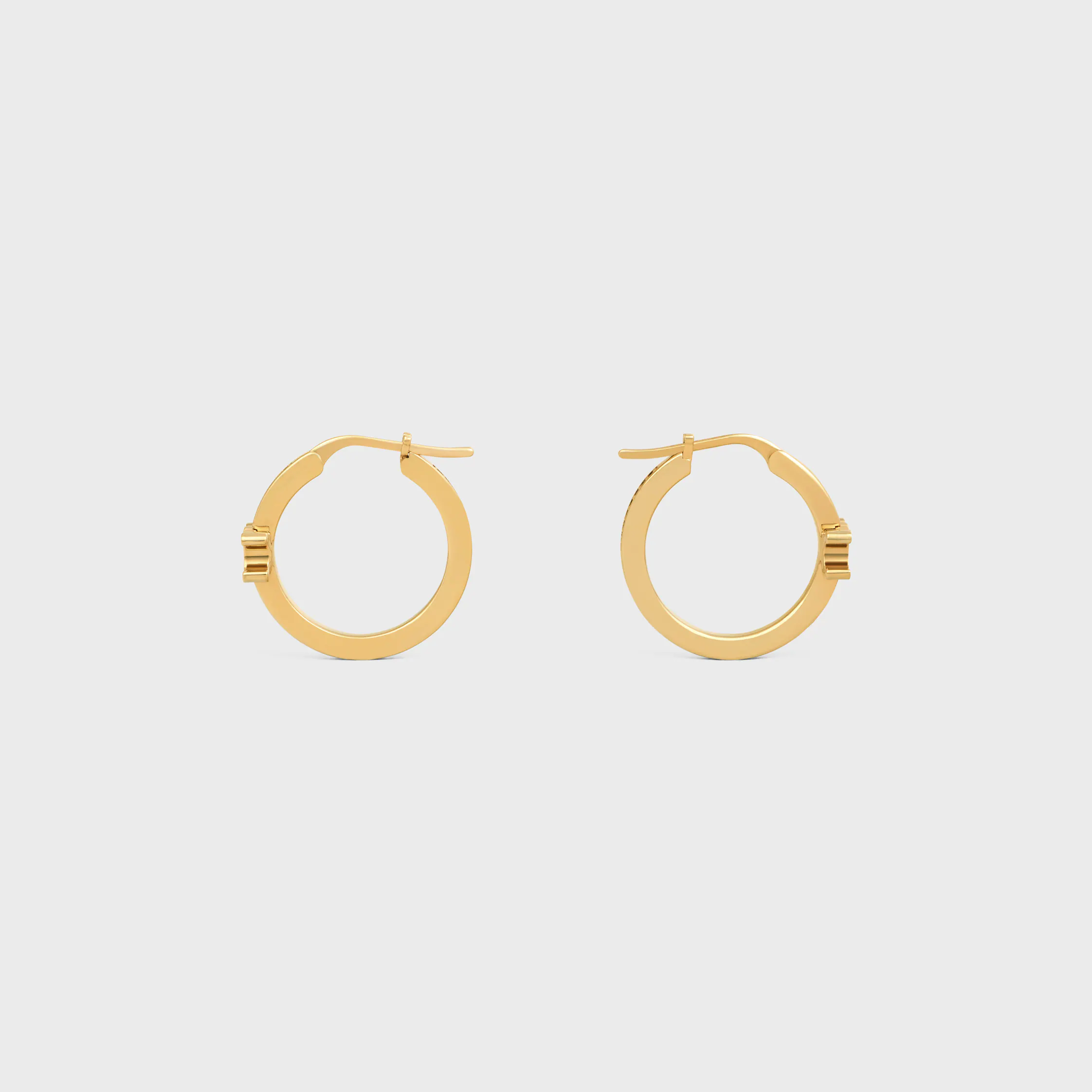 Triomphe Sparkle Hoops in Strass and Brass with Gold Finish