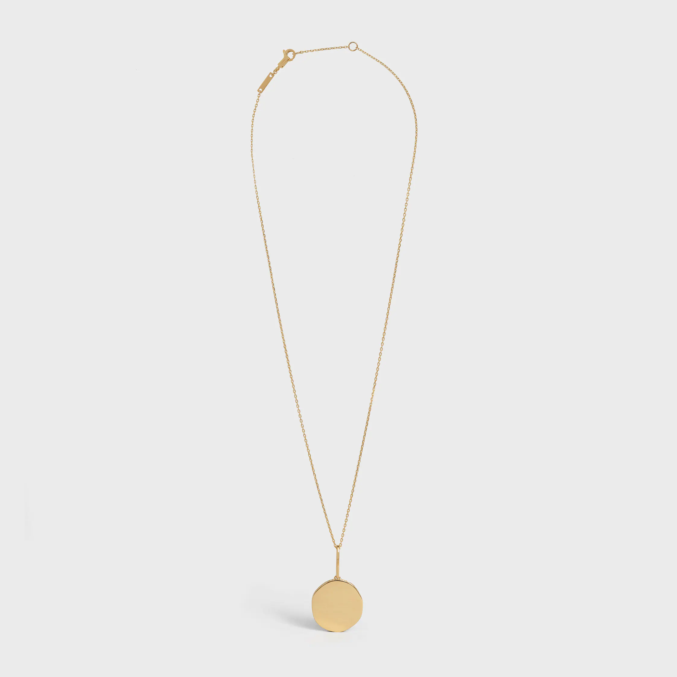 Medaille Celine Small Necklace in Yellow Gold and Diamonds