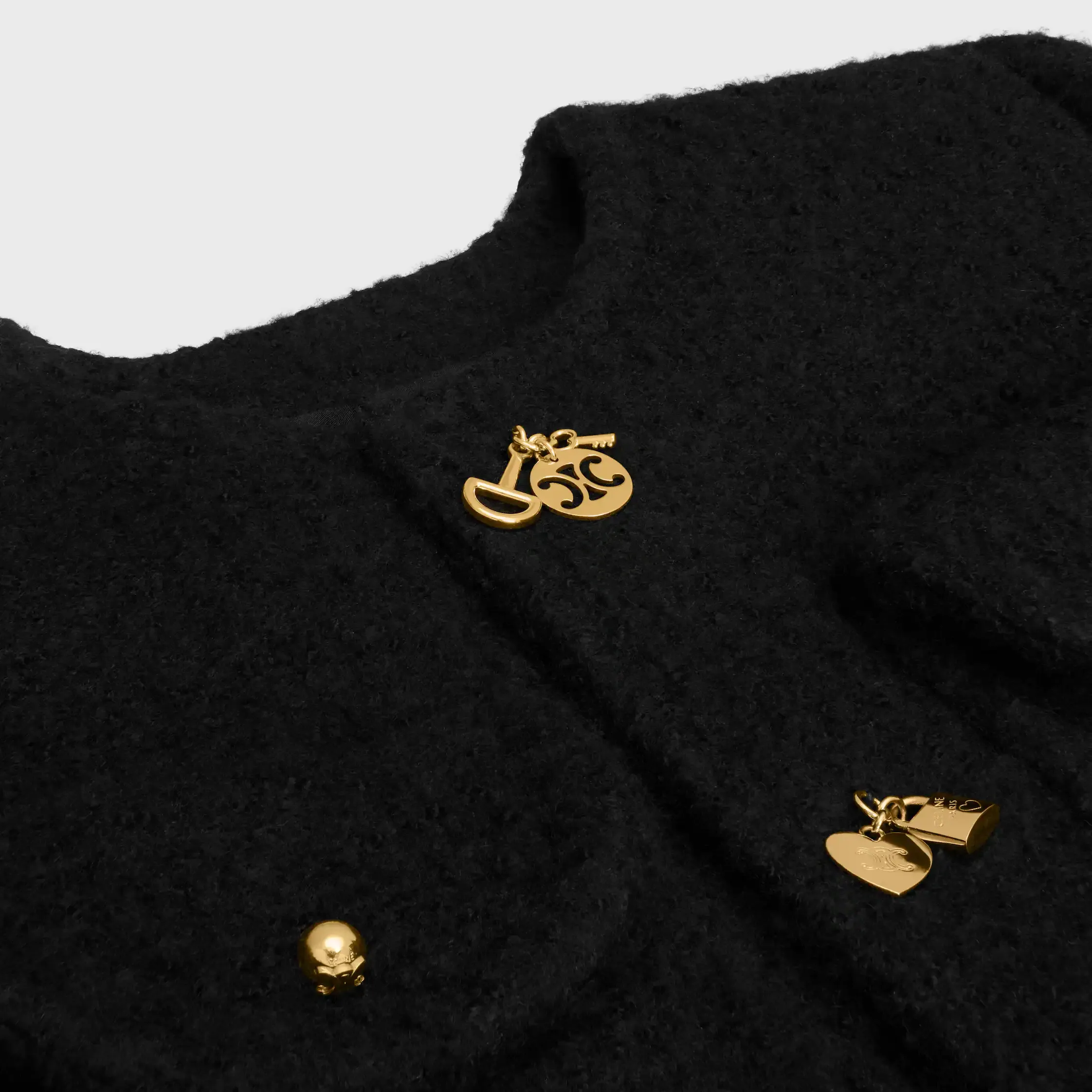 short-sleeved jacket IN cashmere and wool natté