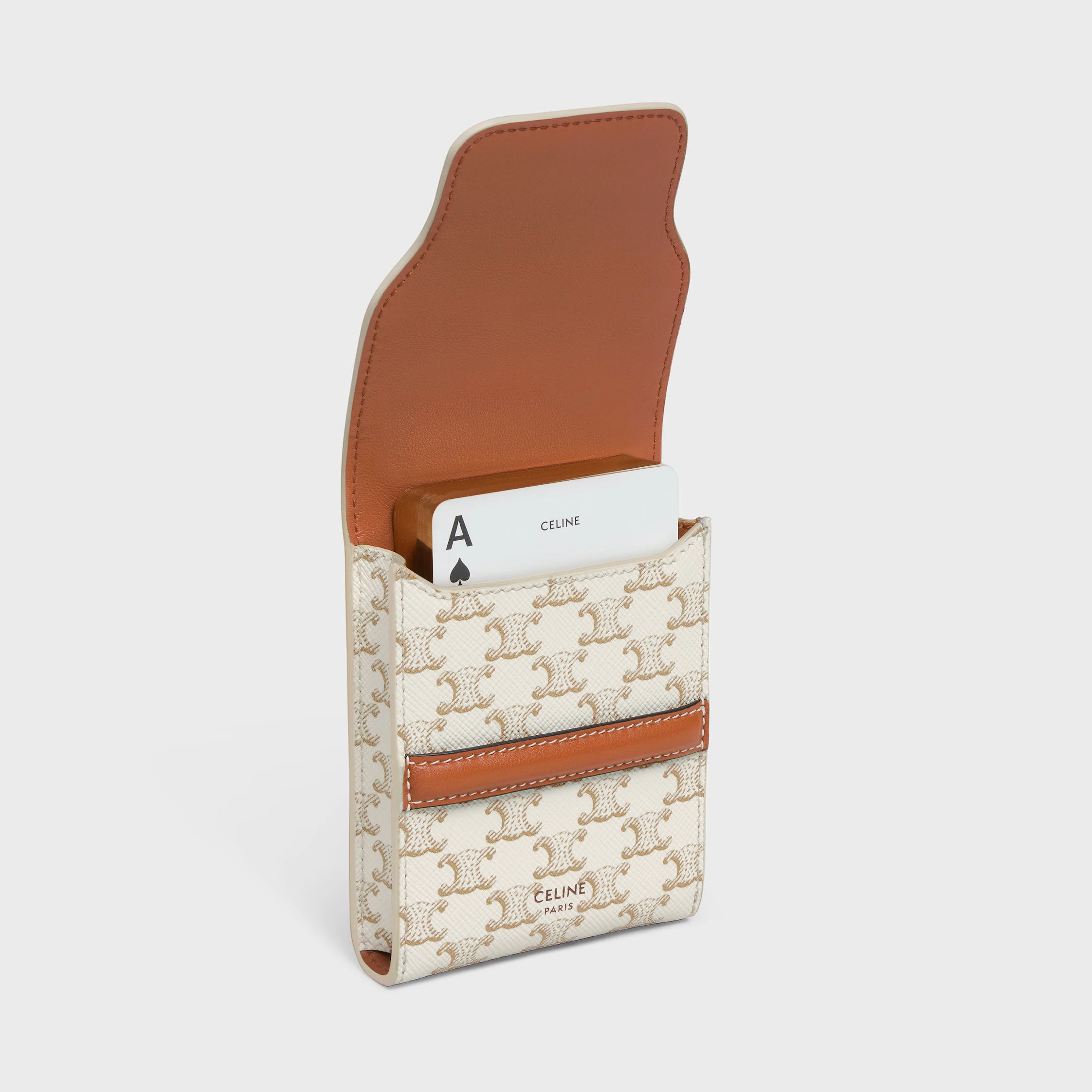 Playing Cards Case in Triomphe Canvas and Lambskin