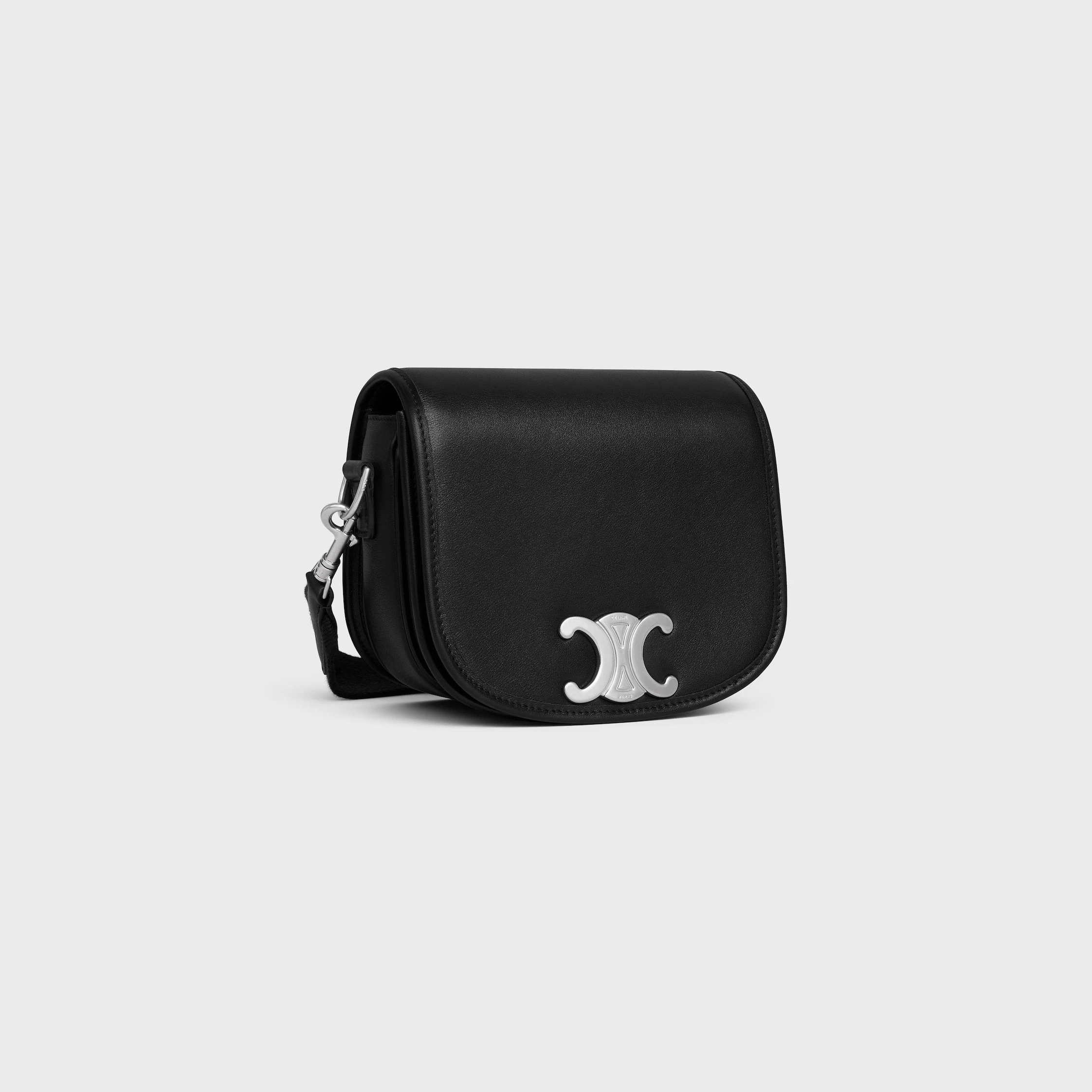 SMALL BESACE STRAP TRIOMPHE IN SUPPLE CALFSKIN