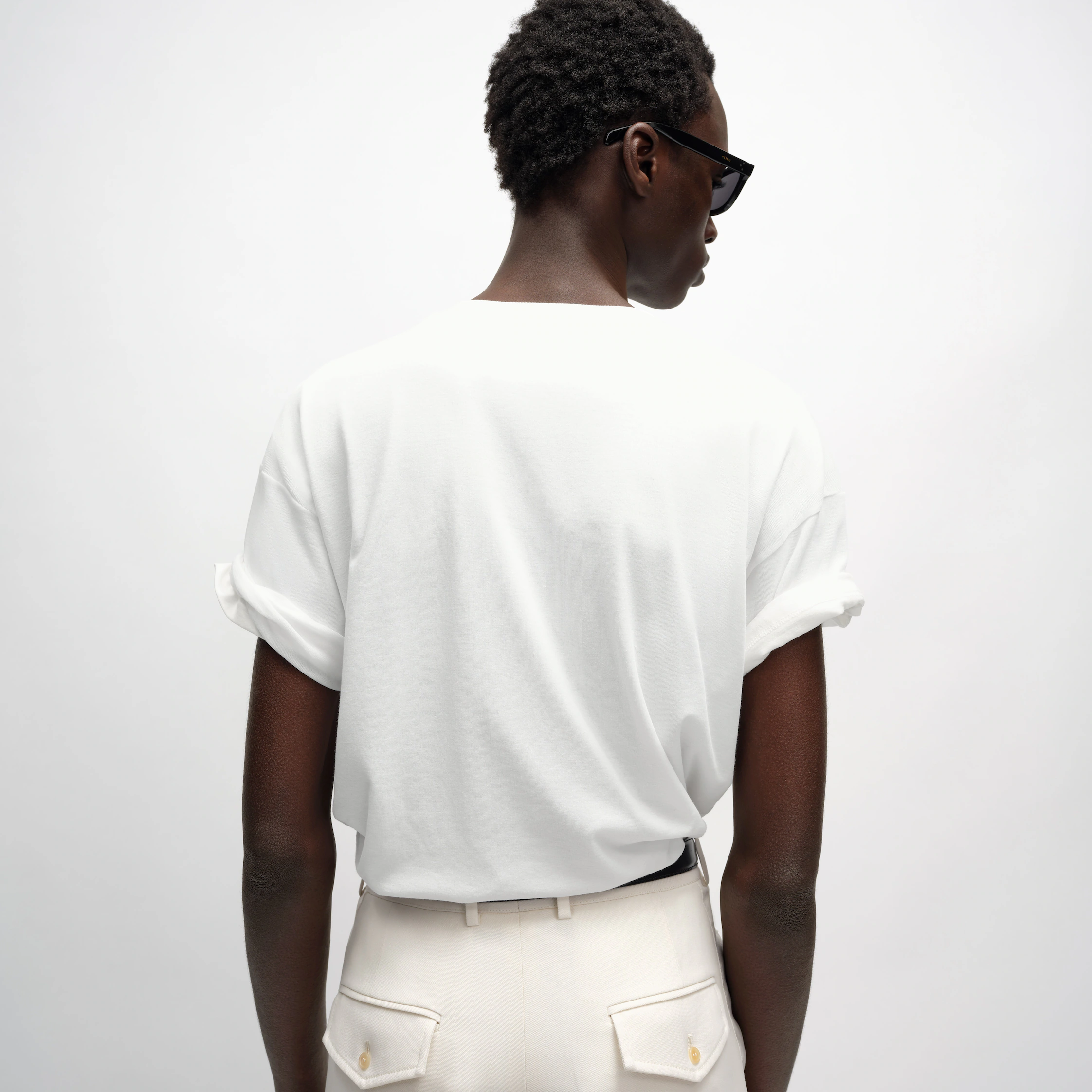 double layered t-shirt IN FINE COTTON JERSEY