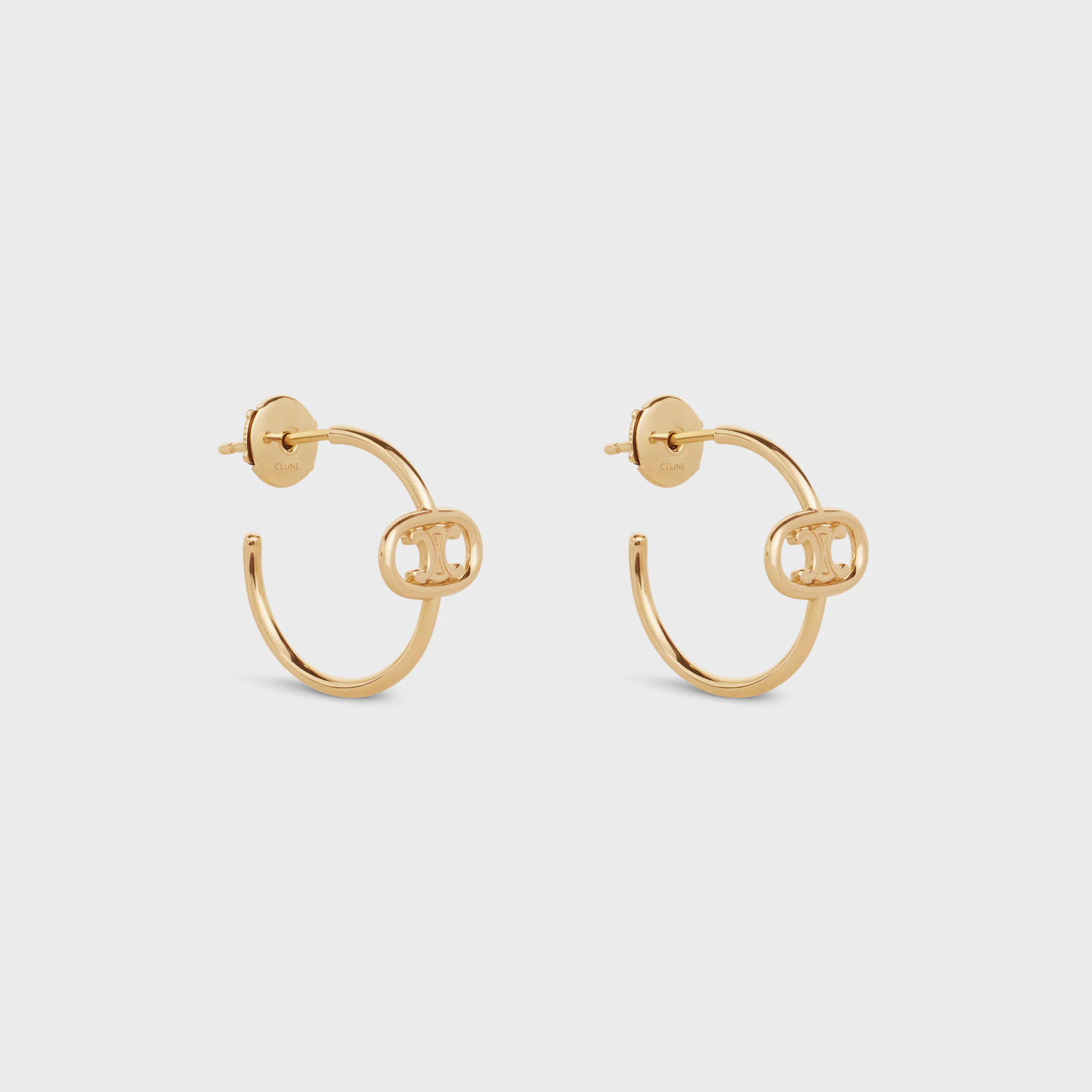 Maillon Triomphe Hoops in Yellow Gold
