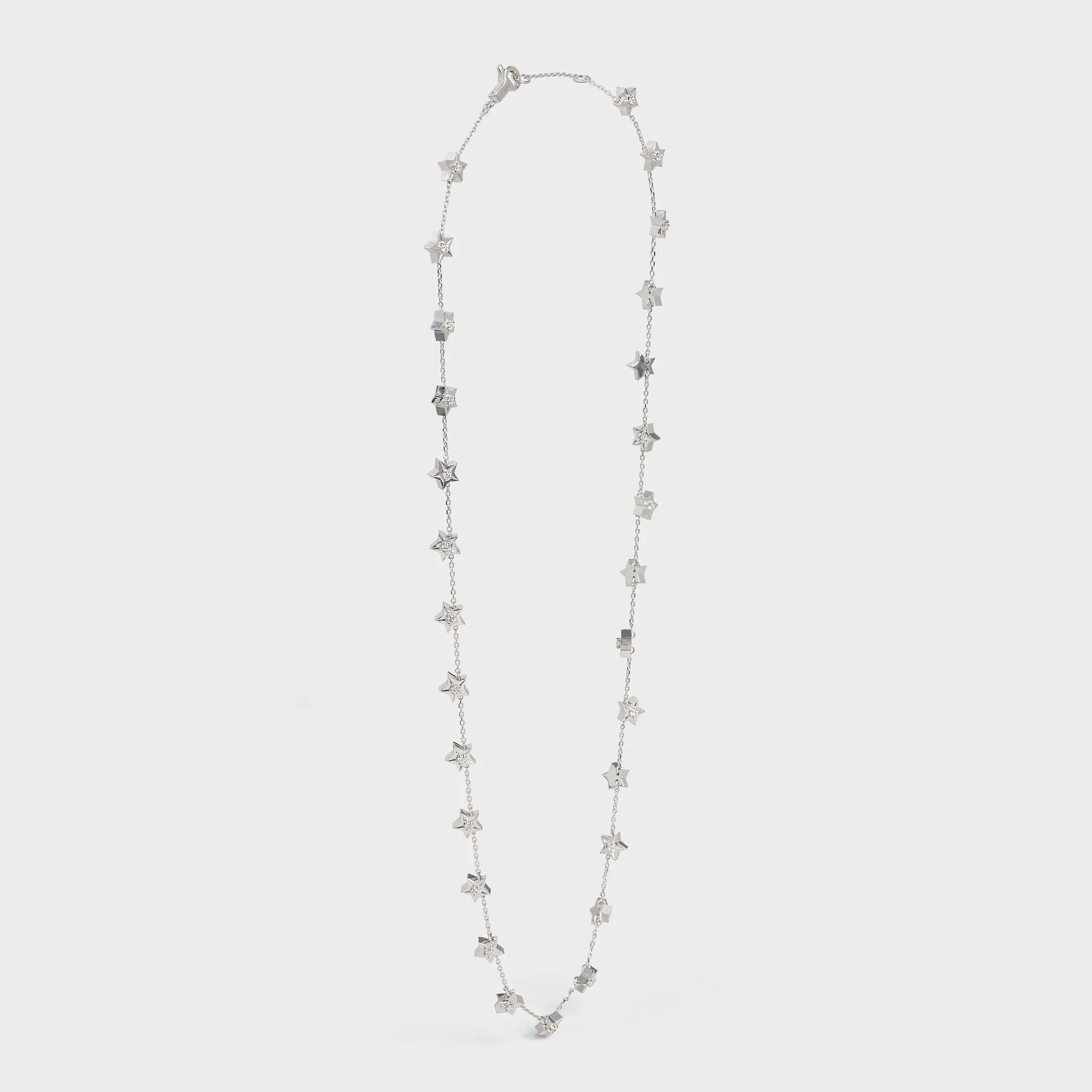 Etoile Celine Multi Stars Necklace in White Gold and Diamonds
