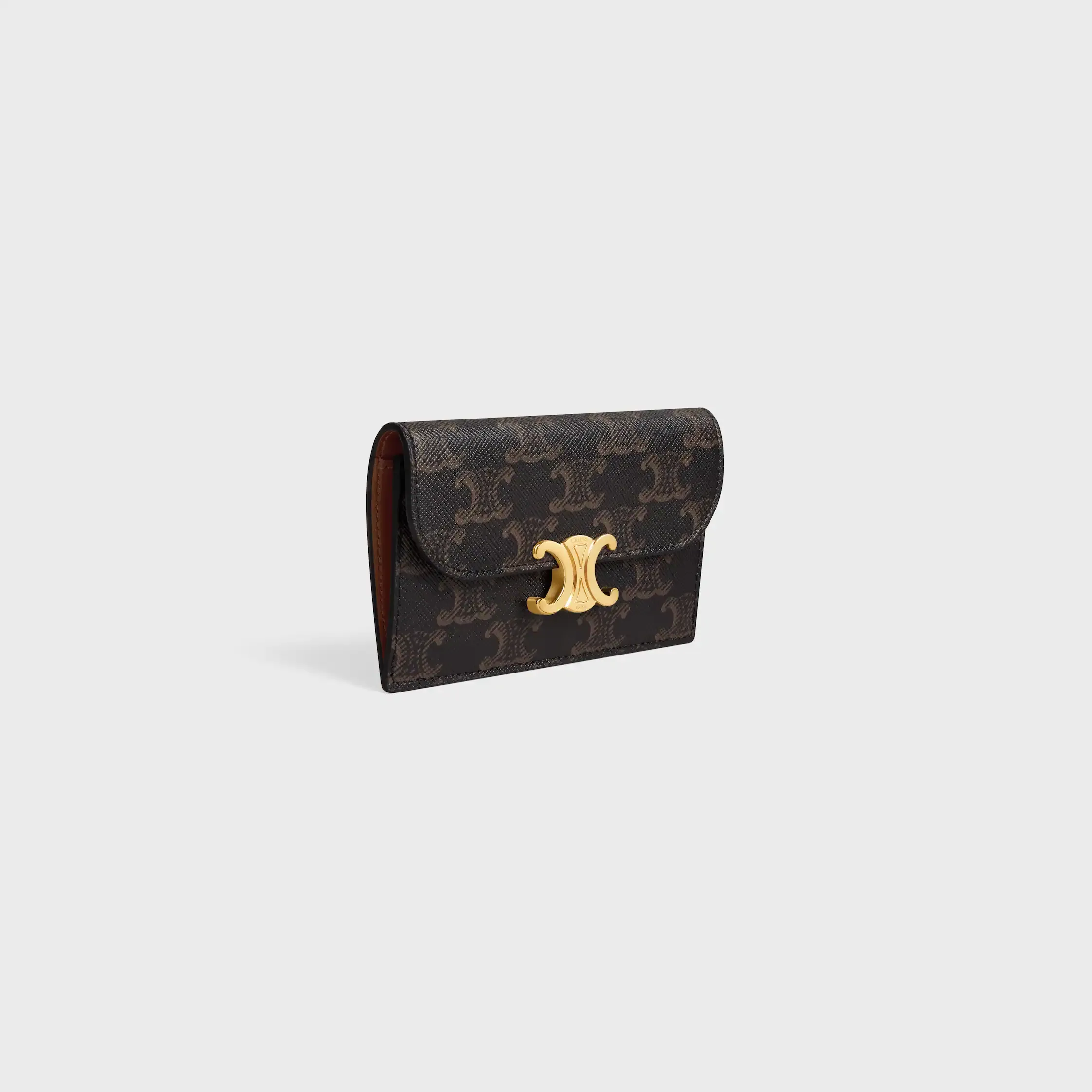 LONG CARD HOLDER WITH FLAP TRIOMPHE IN Triomphe Canvas
