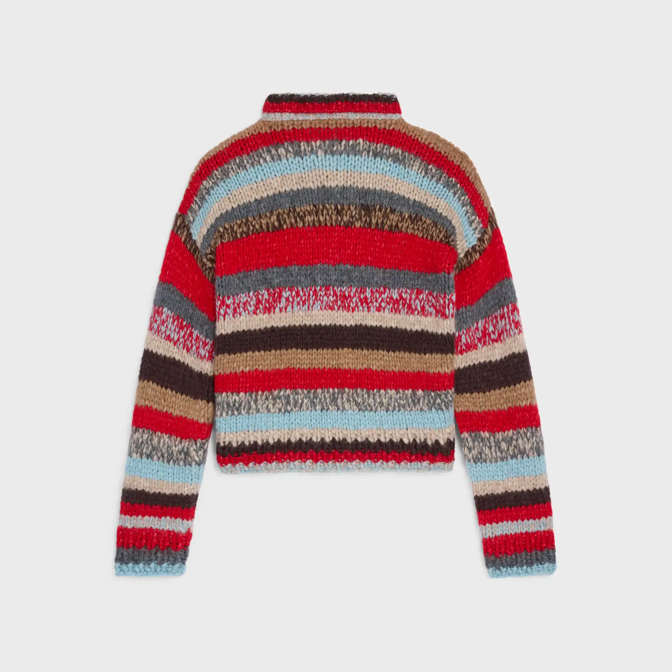 polo sweater IN MOULINE ALPACA AND WOOL