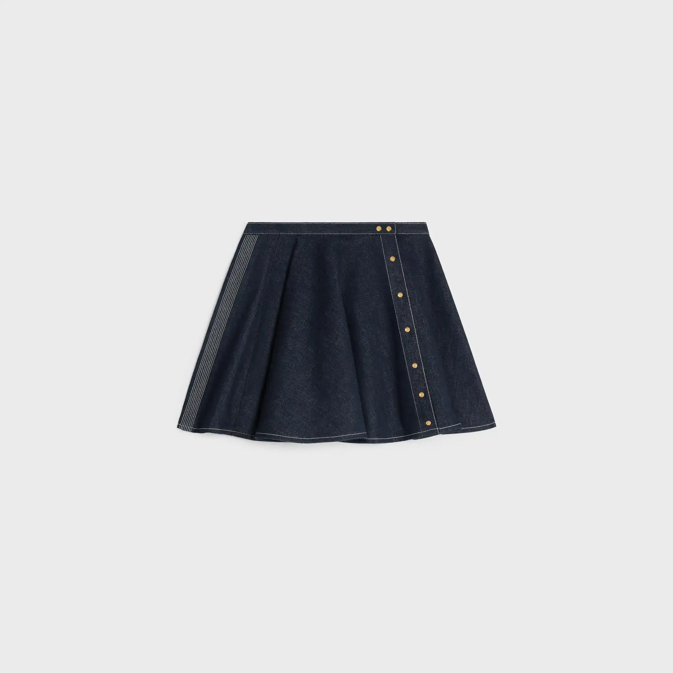 peplum skirt IN LIGHTWEIGHT cotton DENIM