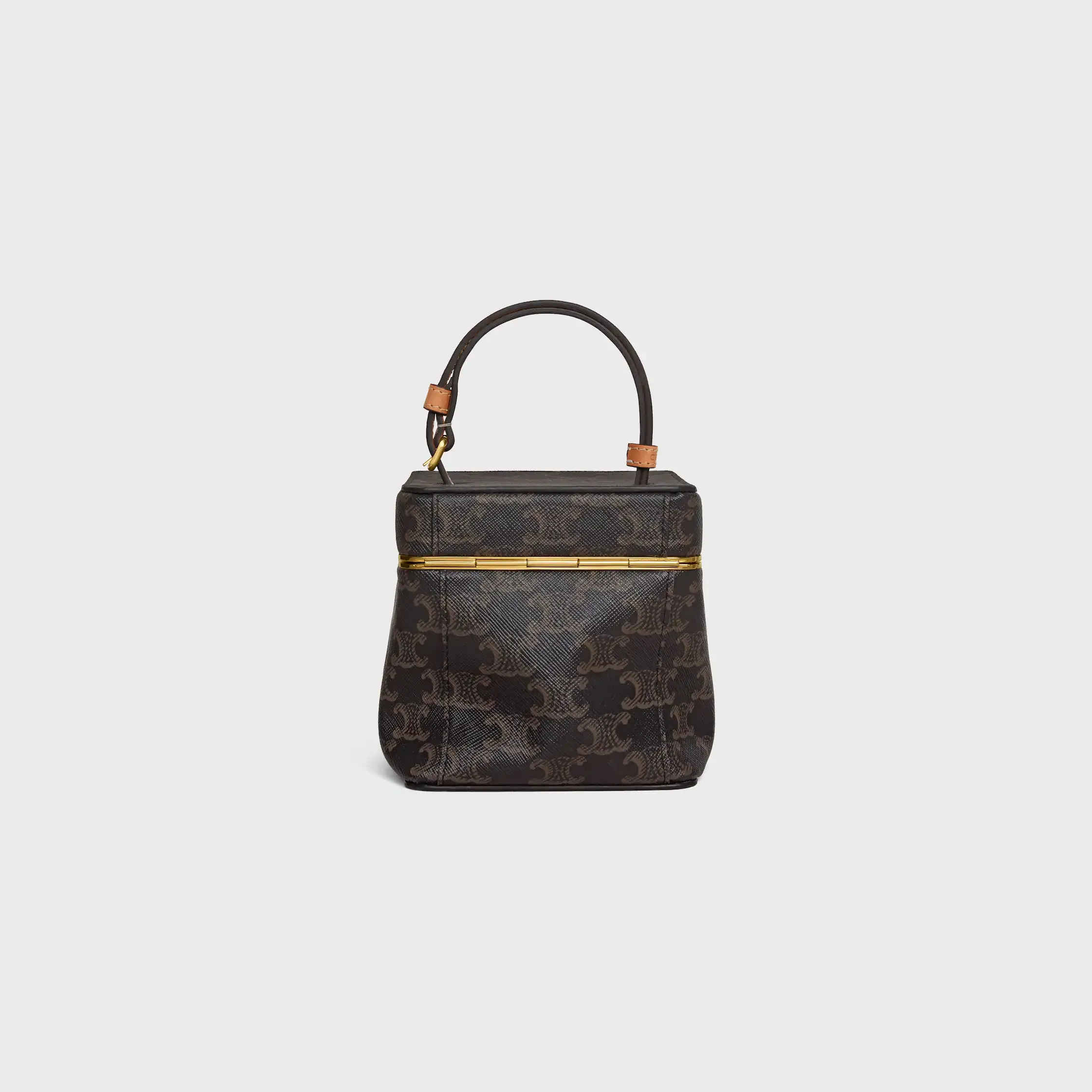 CUBE IN TRIOMPHE CANVAS AND NATURAL CALFSKIN