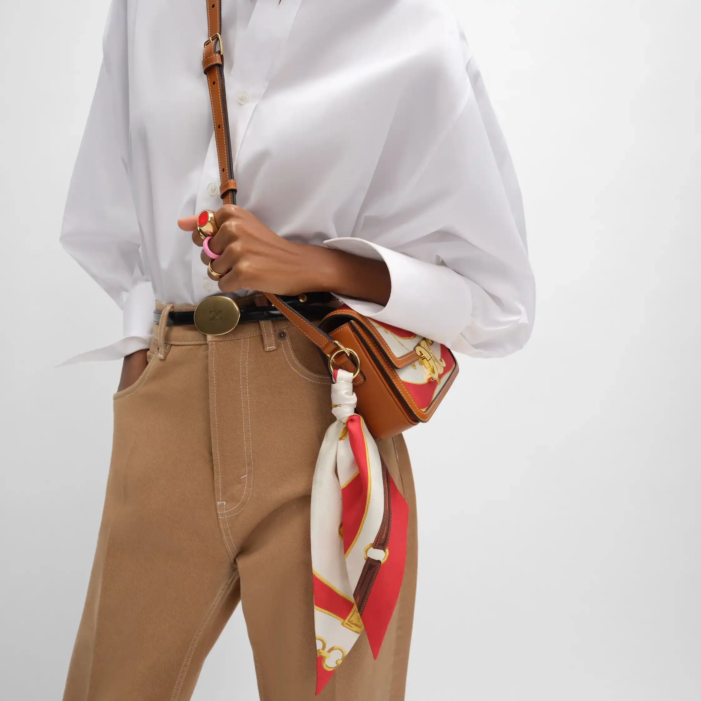 TEEN TRIOMPHE IN SILK AND NATURAL CALFSKIN