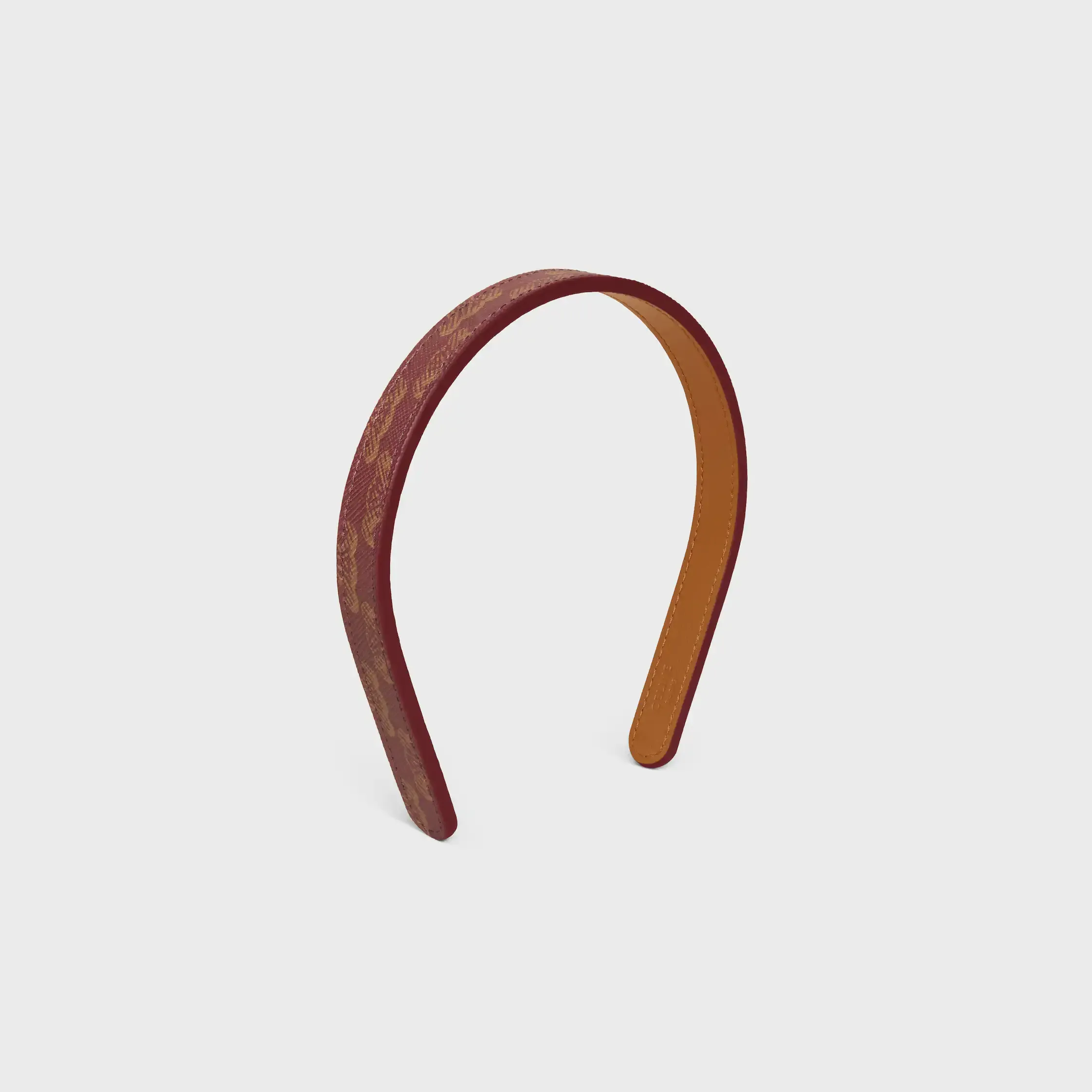 Celine TOILE TRIOMPHE THIN HEADBAND in Lambskin and Toile Triomphe