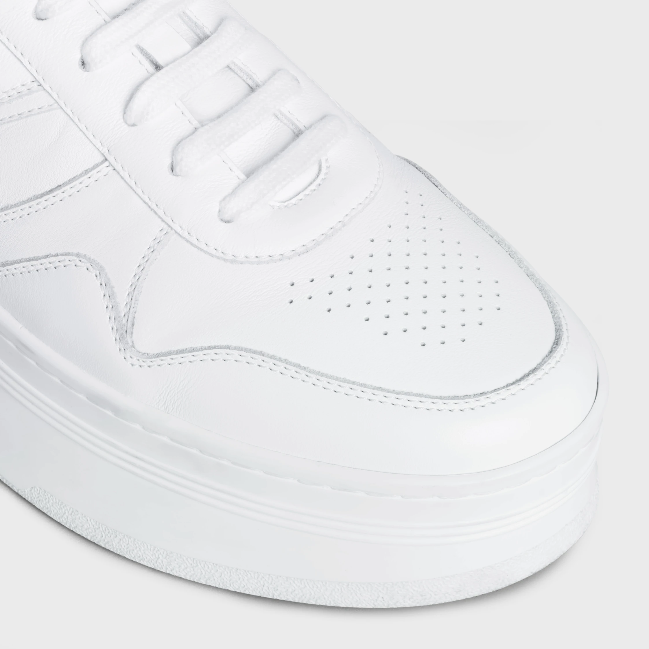 BLOCK SNEAKERS WITH WEDGE OUTSOLE in CALFSKIN