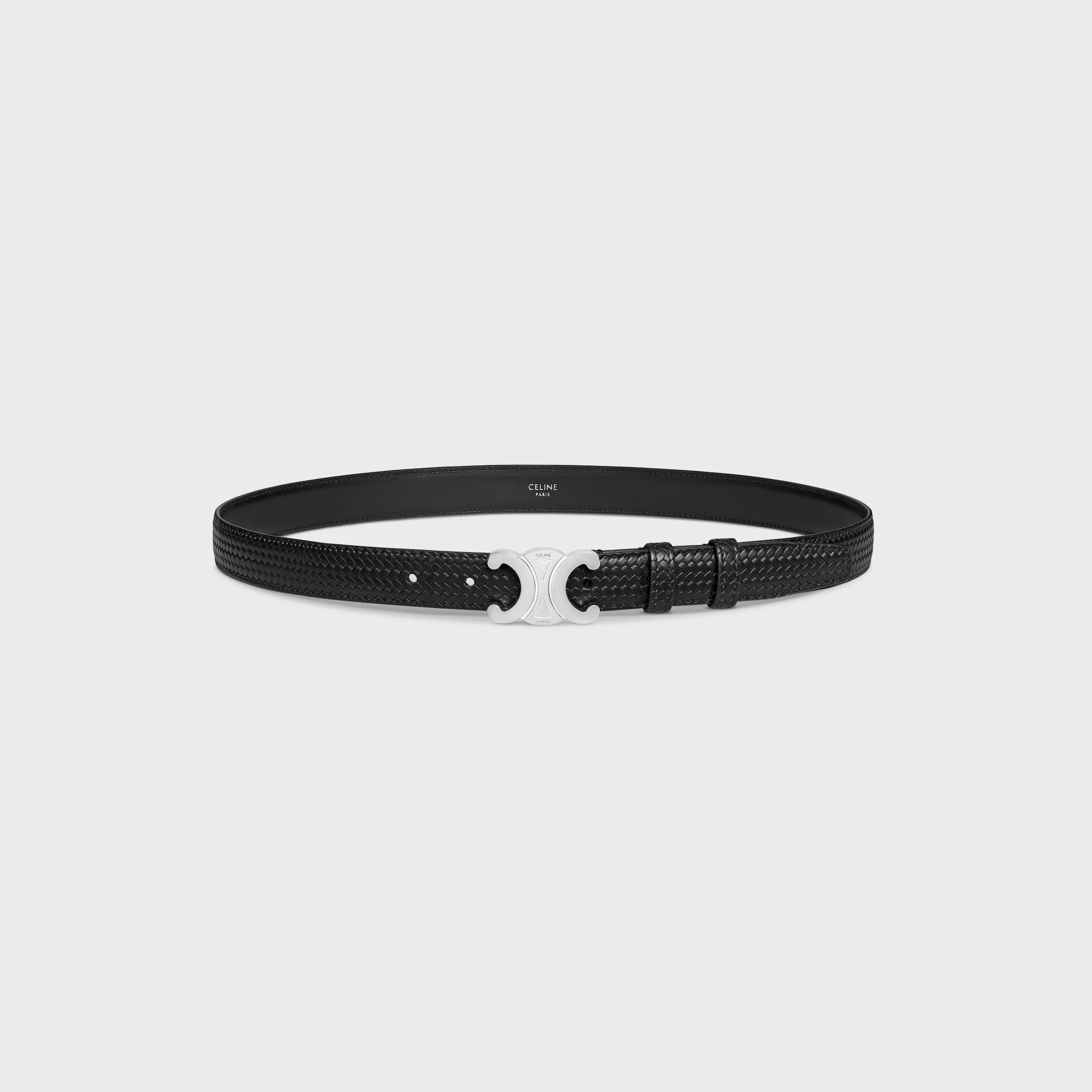 Triomphe Belt 25MM IN TAURILLON WITH BRAIDED EFFECT