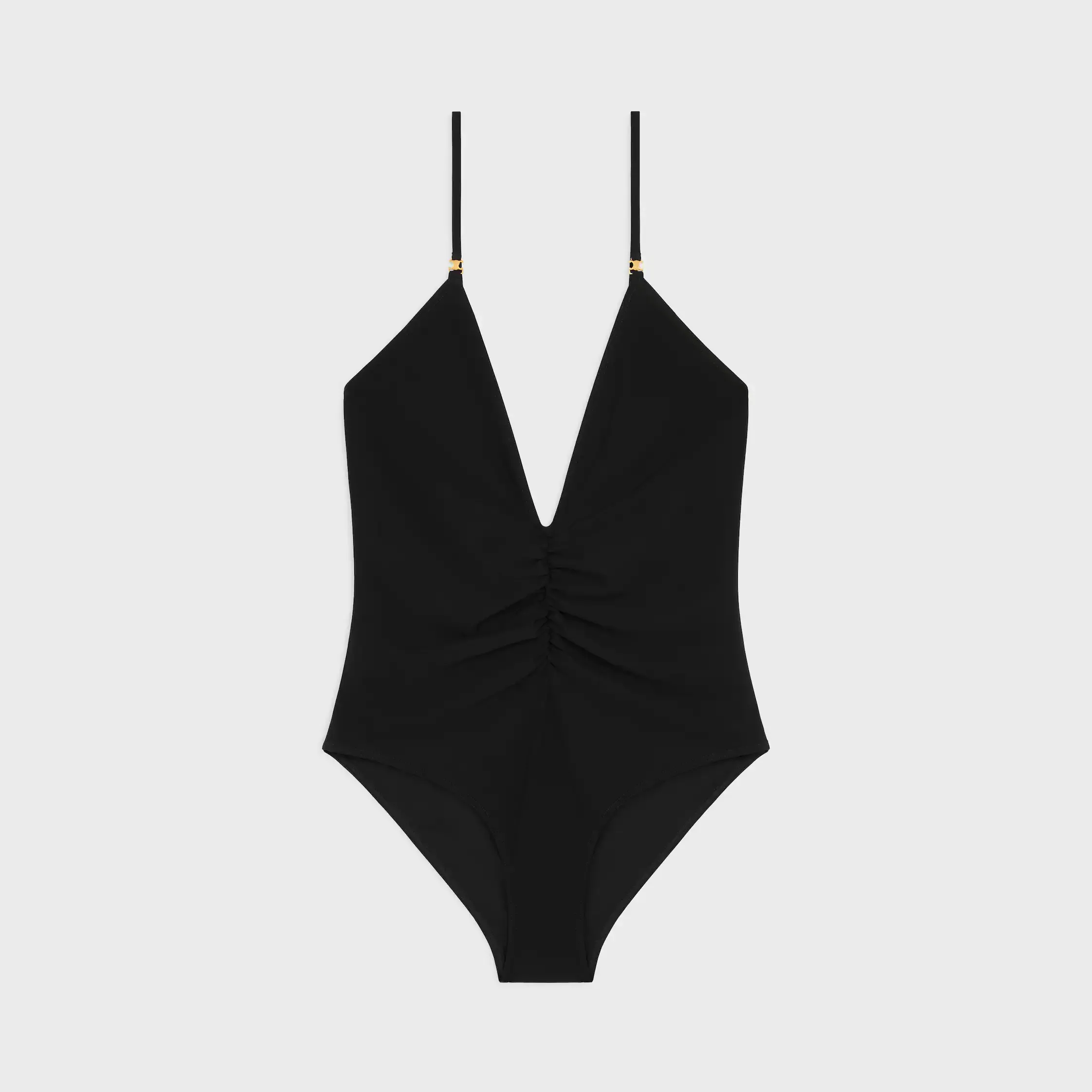 gathered swimsuit in matte jersey